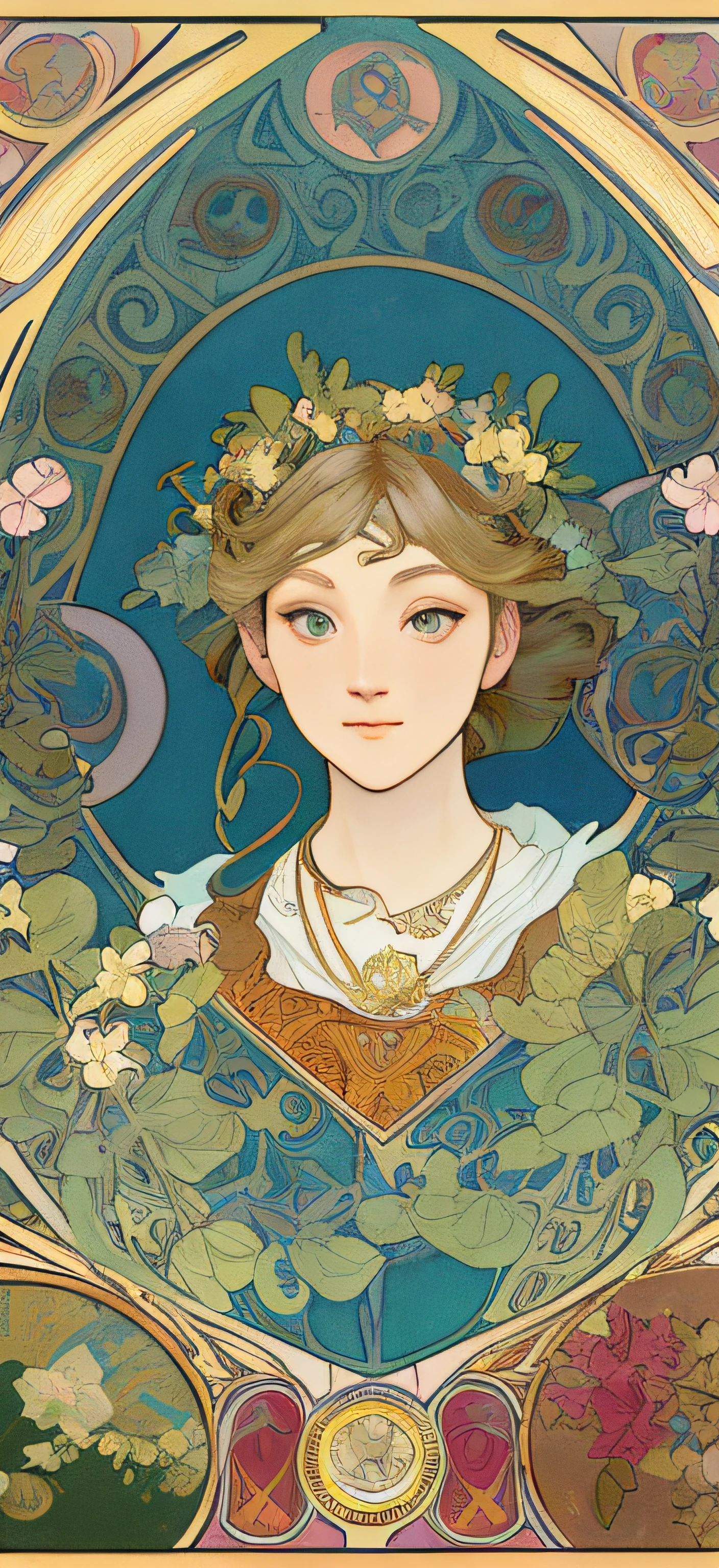 Masterpiece, high quality, very detailed CG unified 8k wallpaper, no human musician minstrel bard, Poster art is inspired by Alphonse Mucha, mucha style 4K, alphonse mucha style, demura and alphonse mucha style, and flat shadow Mucha style.