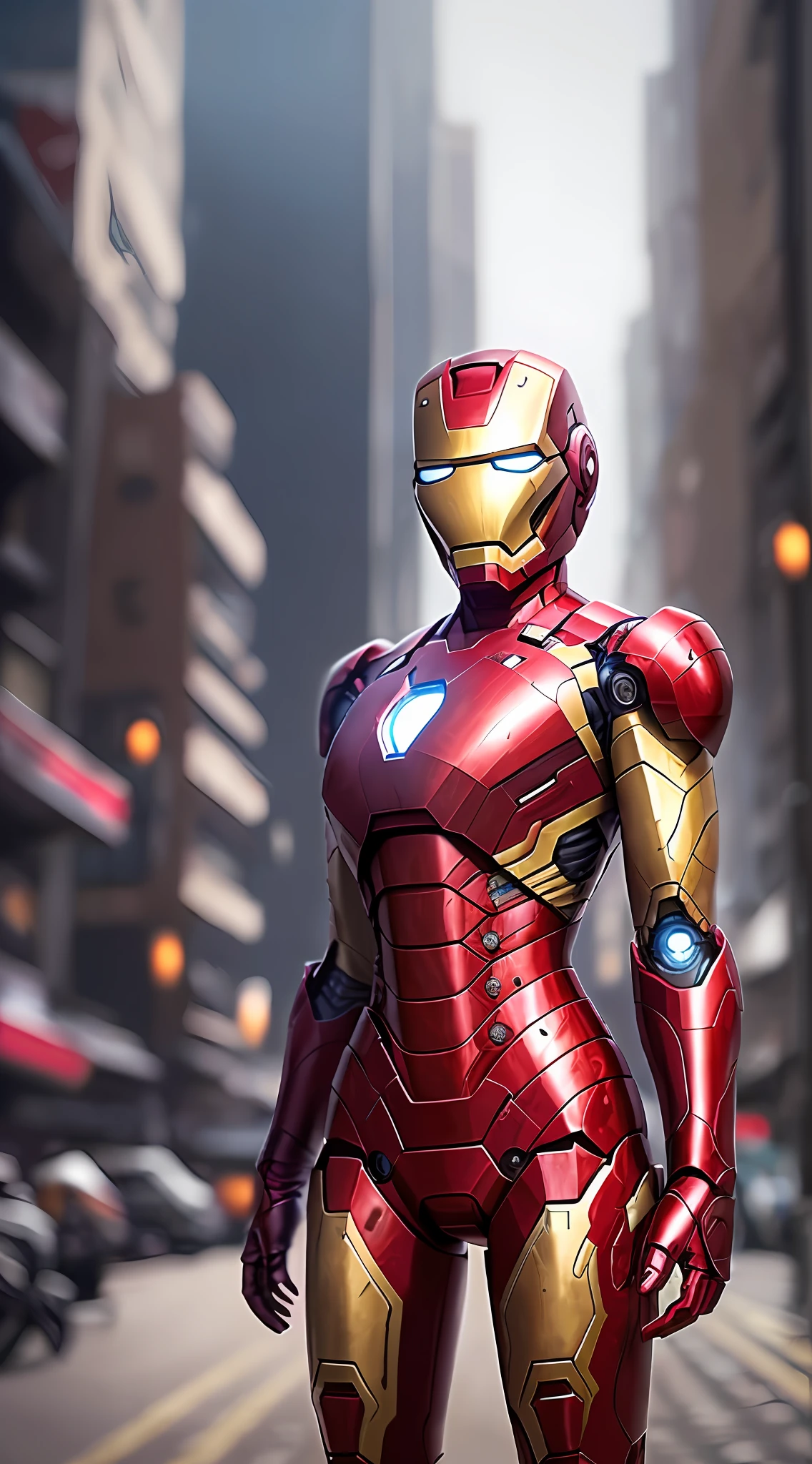 araffed woman in a red suit posing in the city, wojtek fus, stunning armor, cyberpunk iron man, emma watson as iron man, by Jason Chan, like ironman, cgsociety masterpiece, inspired by Marek Okon, cinematic. by leng jun, [ trending on cgsociety ]!!, alena aenami and artgerm, beautiful armor --auto --s2