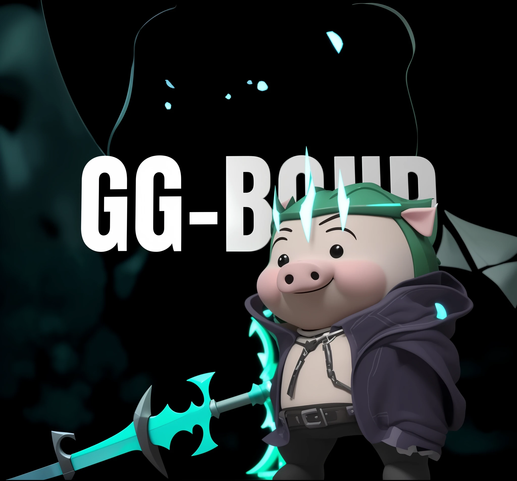 Close-up of a toy pig holding a sword in his hand, cgi animated, cgi cutscene, gouf, Game CG, cgi render, G - Man ending, CG animation, CGIVFX, .CGI, cgi animated, CG art, cgartists, 9 0 seconds CGI, from league of legends, early cgi, from guild wars, brom gerald, 9gag