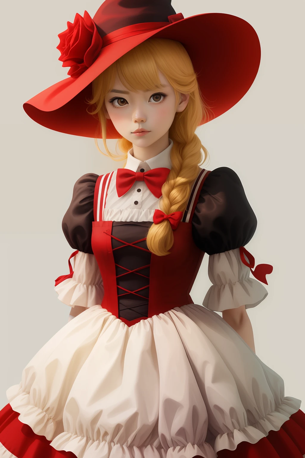 cartoon character，adolable，Red Lolita，parks，Eat sugar