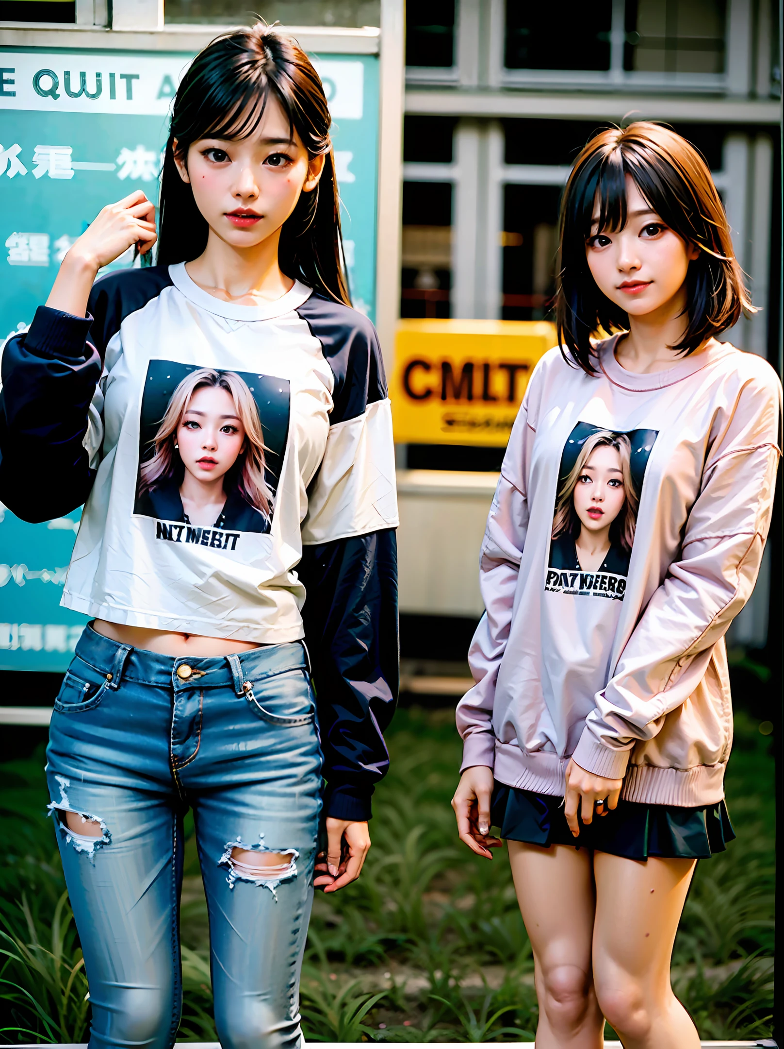 Highest image quality,dual horsetail,Clothes are tattered,teens girl,raining day,jk,Pure,Chu Chu pitiful,long leges