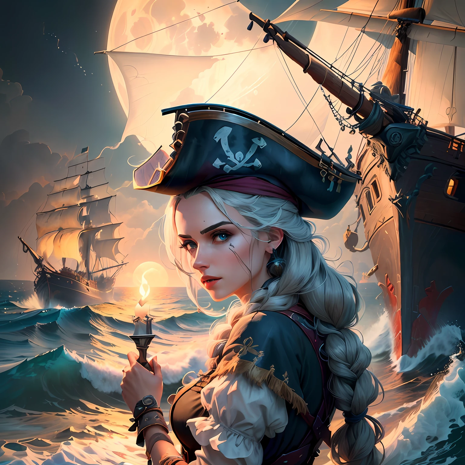 Sea of Thieves，Blue sea，There is this search three-masted big ship，There were valiant pirates on board