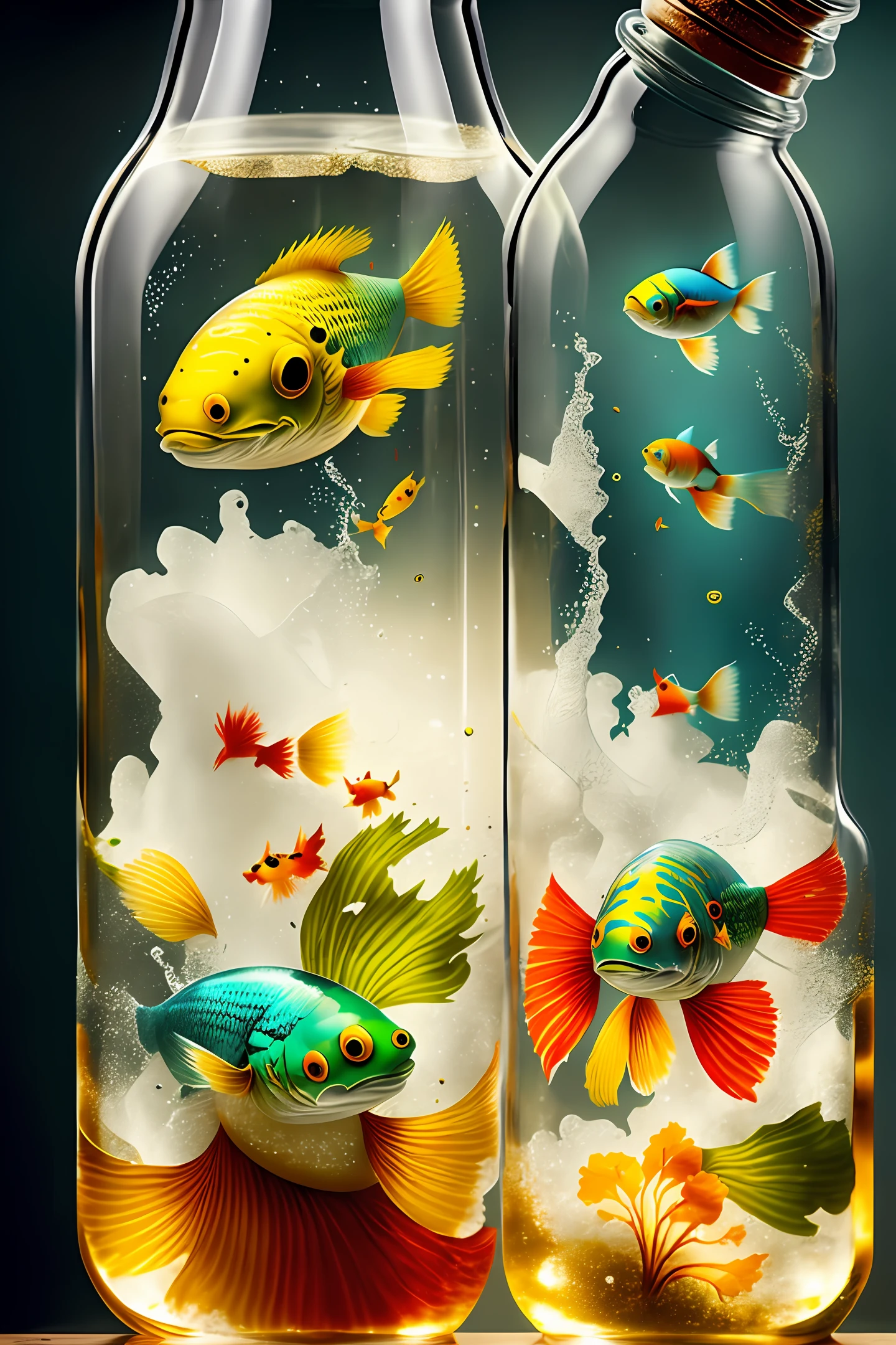 Fish stuck in bottles all the time,