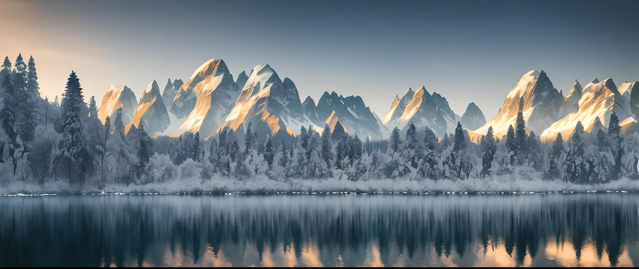 On the mountains in the evening in Xinjiang