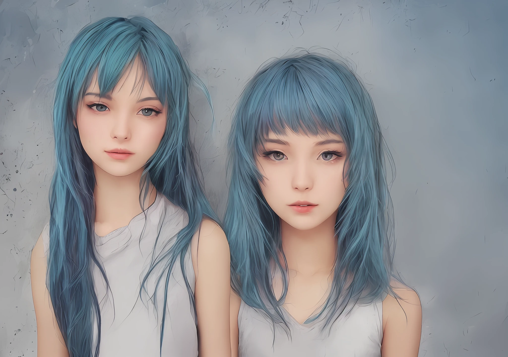 Blue-haired girl