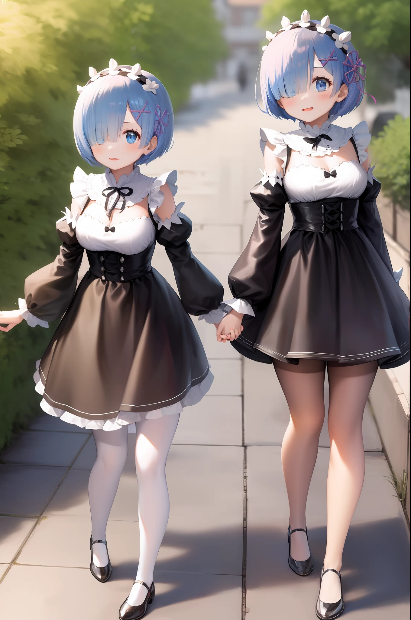 Rem and Ram walked down the street hand in hand