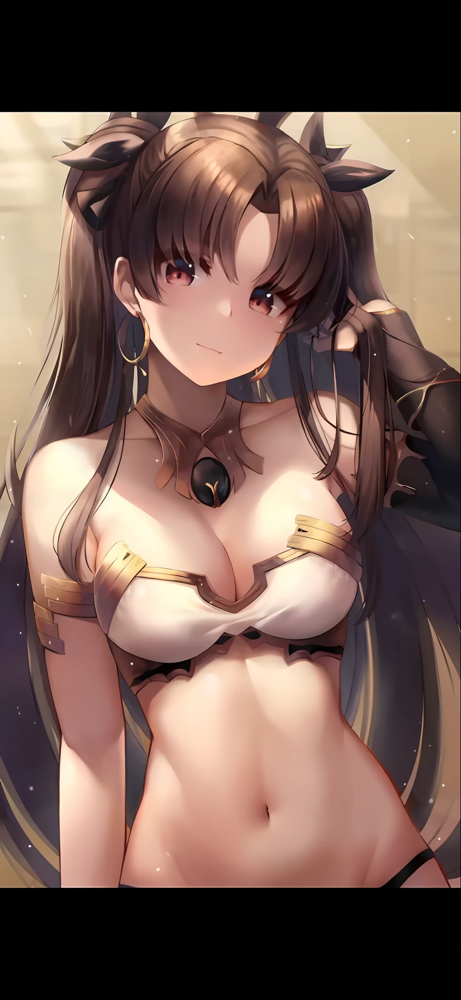 A woman in a bikini top and sword is posing, Anime goddess, seductive anime girls, beautiful and seductive anime woman, Smooth anime CG art, Fine details. Girl Front, epic 8 k hd anime shot, eechi, beautiful alluring anime teen, attractive anime girls, Guviz, anime moe art style, scales covering her chest, from girls frontline,Clear lower body,There is sweat soaking through clothes,ssee-through