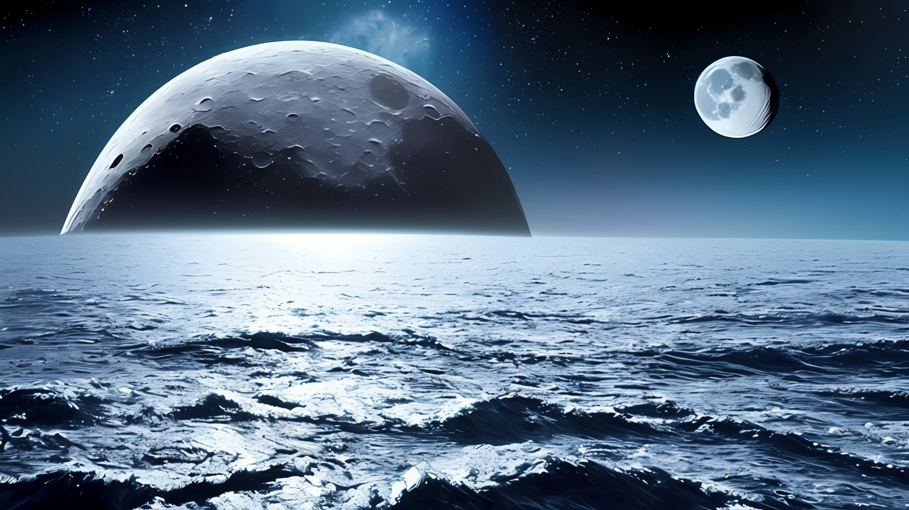 The moon is born on the sea, and the end of the world is at this time