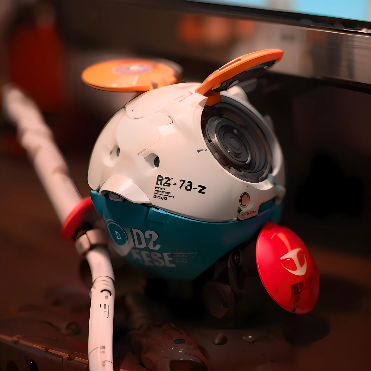 Up, , droid, dreamcast, Nendoroid 3D, White weapon in hand Rich in detail