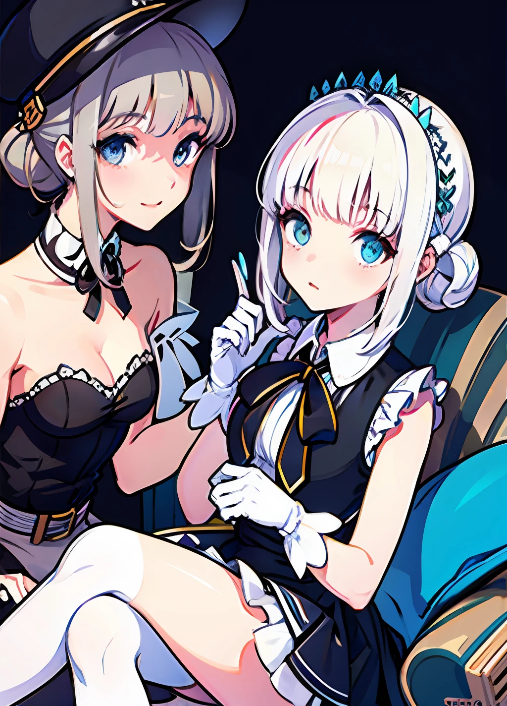 White-haired royal sister anime