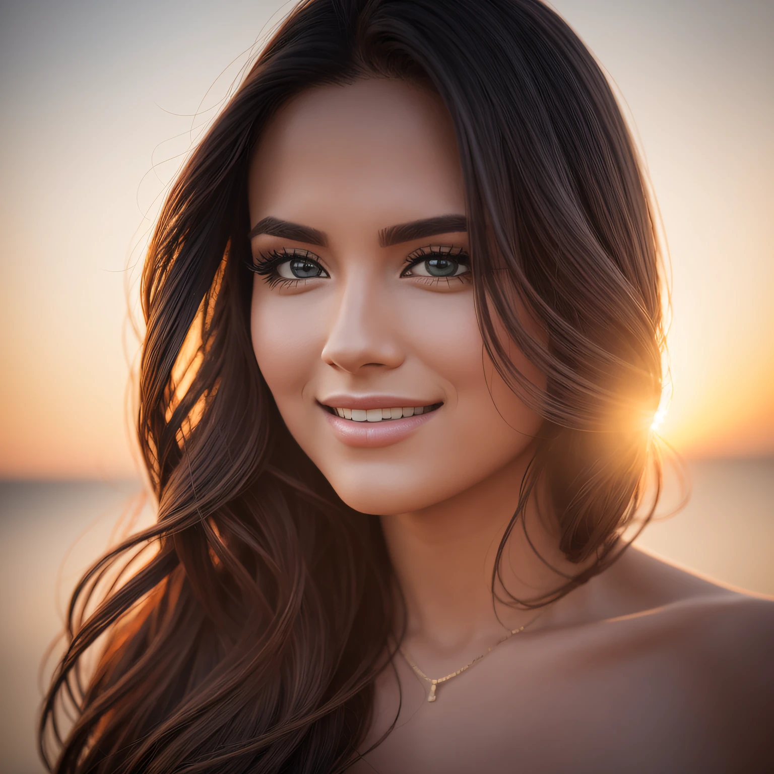 dvArchModern, 85mm, f1.8, portrait, photorealistic, hyperrealistic, orante, super detailed, intricate, dramatic, sunset lighting, shadows, high dynamic range --auto