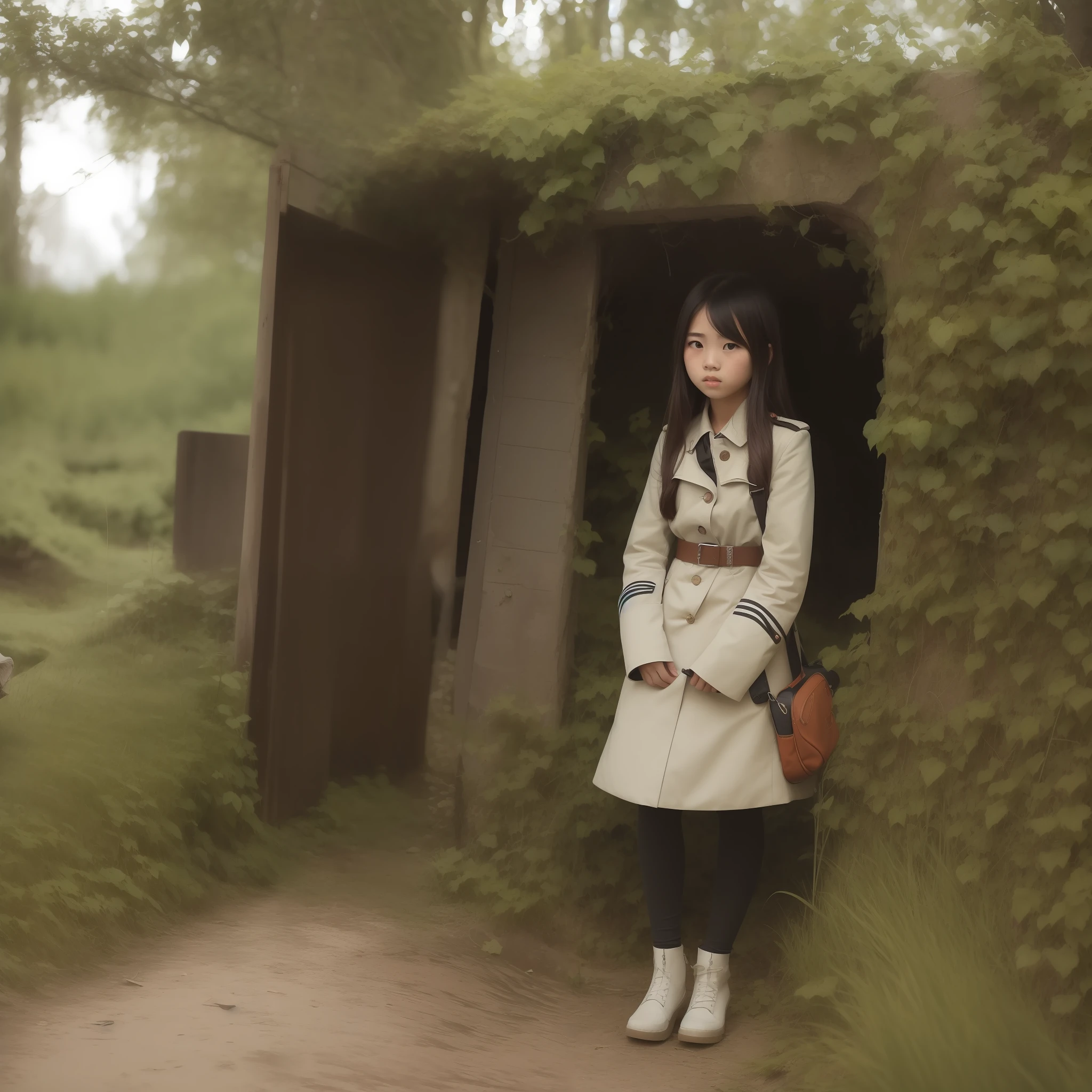 teens girl，binh，World War I，trench