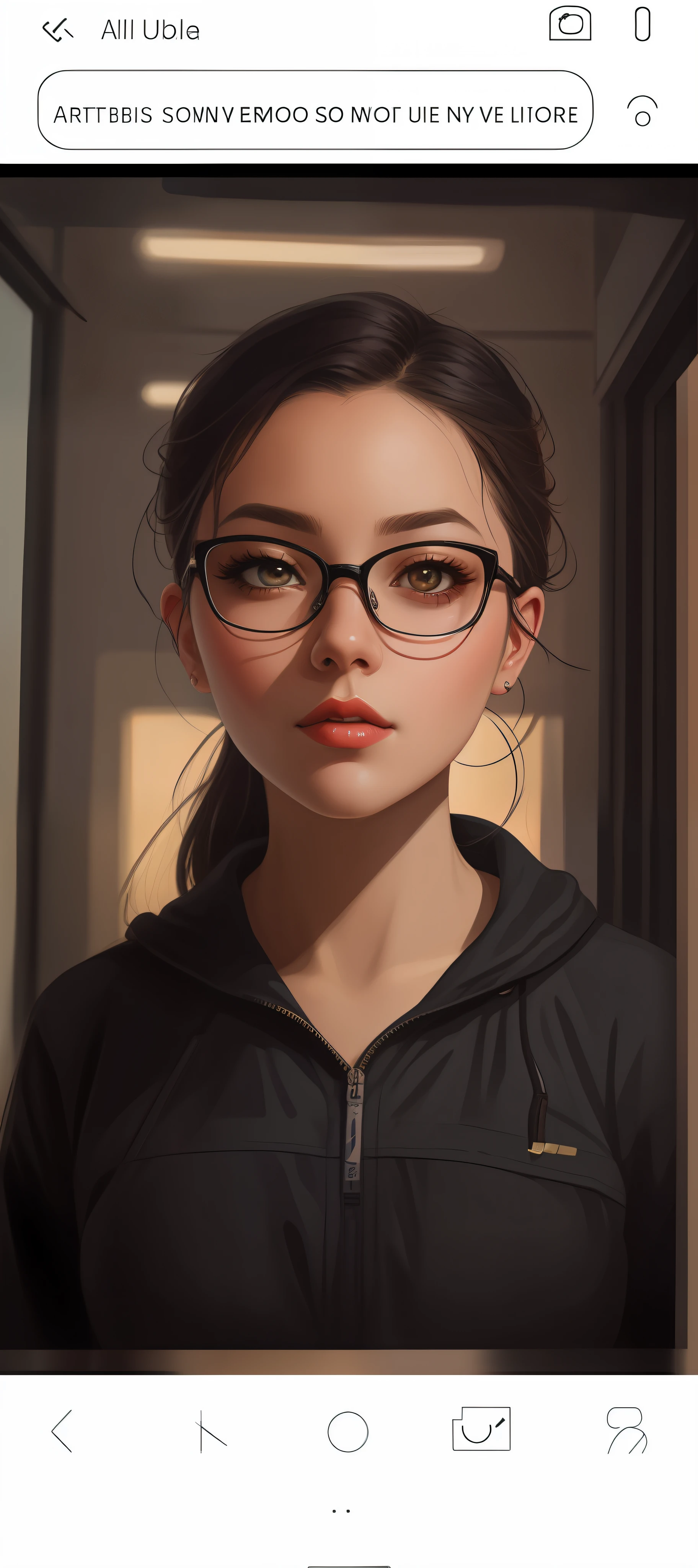 a close up of a person with glasses on a cell phone, Guviz-style artwork, Surrealism female students, Surrealism female students, Realistic cute girl painting, Artgerm and Atey Ghailan, alena aenami and artgerm, Realistic art style, Realistic art style, Realistic digital art 4 K, Realistic digital art 4K,unwear