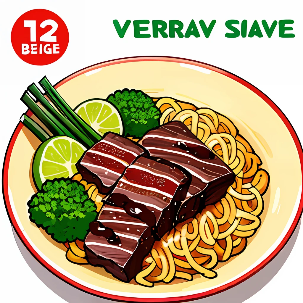 Poster design,instant noodle,beef,Verdure,tomato