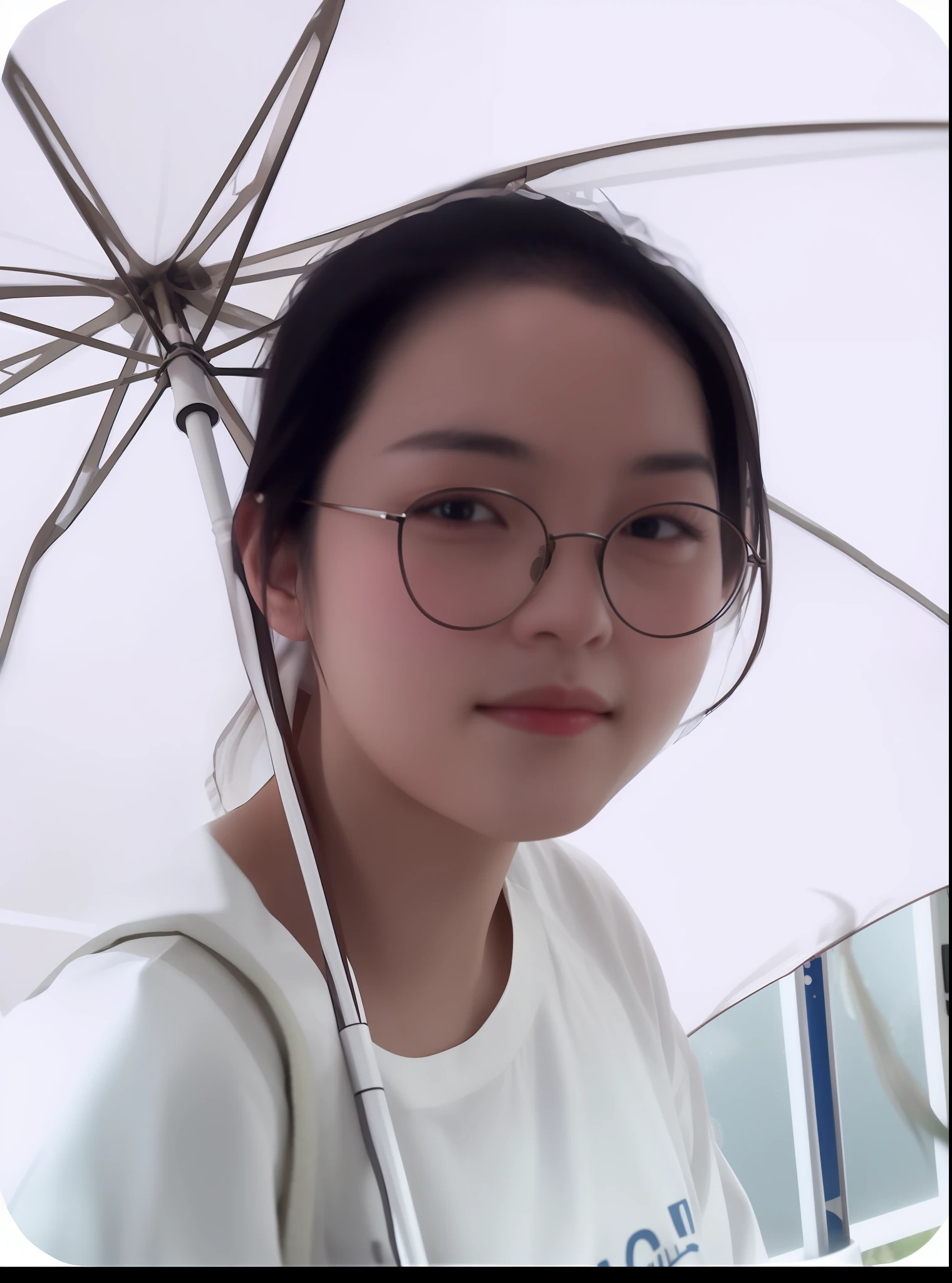 A young woman holding an umbrella in the rain, xintong chen, Zhang Pengzhen, zhelong xu, wenfei ye, Lin Qifeng, xiaofan zhang, mingchen shen, author li zhang, Wang Qichao, yuxiang chen, wenjun lin, Qiu Fang, Li Zixin, mei-ling zhou
