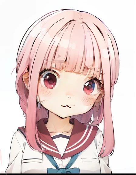 Anime girl with pink hair and white shirt and blue tie, extremely cute anime girl face, anime visual of a cute girl, shirabii, Cute natural anime face, nyaruko-san, anime girl named lucy, cute anime face, kinmoza!, 《animemanga girl》, yuruyuri, shikamimi, close up iwakura lain