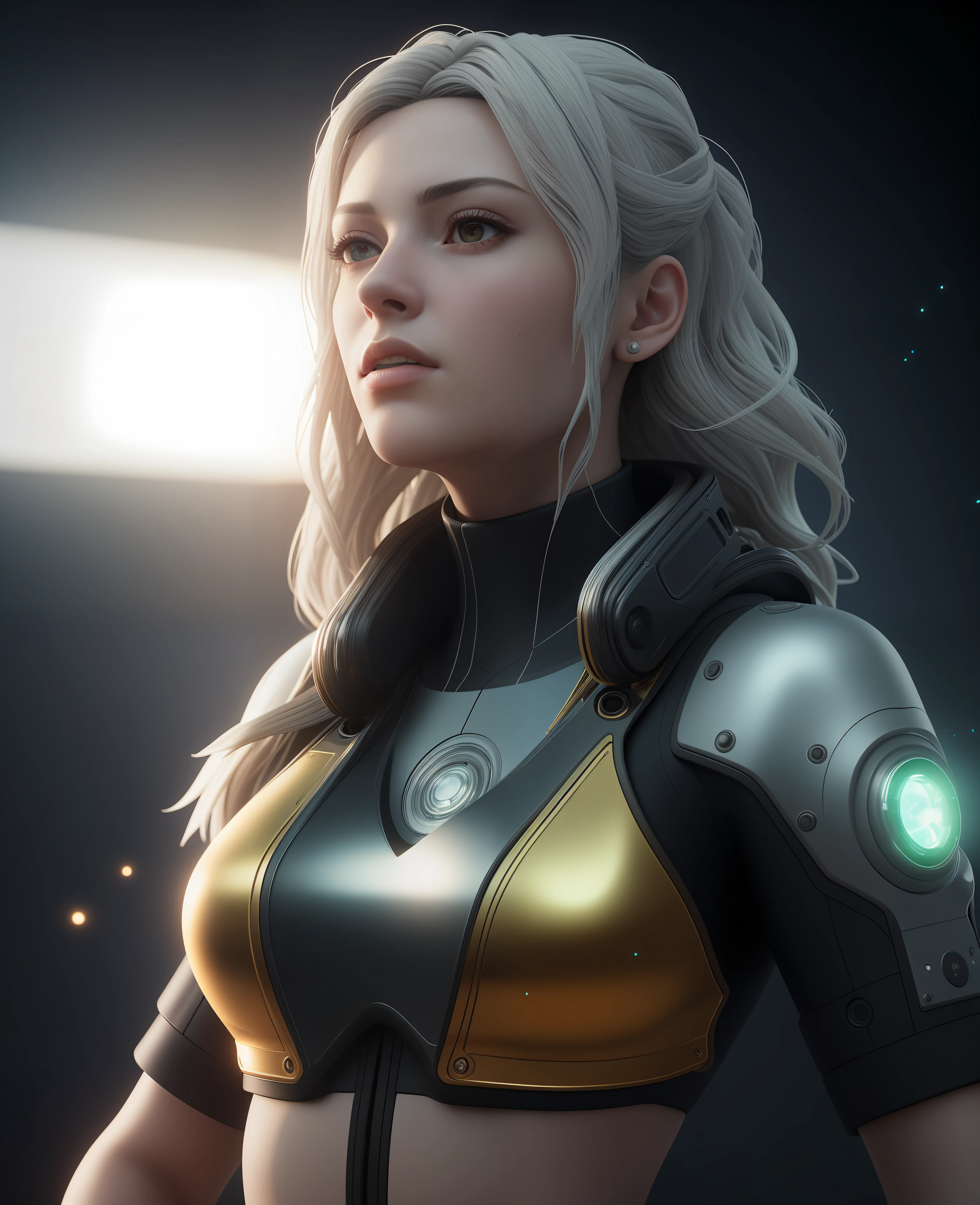 ((Best quality)), ((masterpiece)), (detailed:1.4), 3D, an image of a beautiful cyberpunk female with thick voluminous hair,light particles, pure energy chaos antitech,HDR (High Dynamic Range),Ray Tracing,NVIDIA RTX,Super-Resolution,Unreal 5,Subsurface scattering,PBR Texturing,Post-processing,Anisotropic Filtering,Depth-of-field,Maximum clarity and sharpness,Multi-layered textures,Albedo and Specular maps,Surface shading,Accurate simulation of light-material interaction,Perfect proportions,Octane Render,Two-tone lighting,Wide aperture,Low ISO,White balance,Rule of thirds,8K RAW