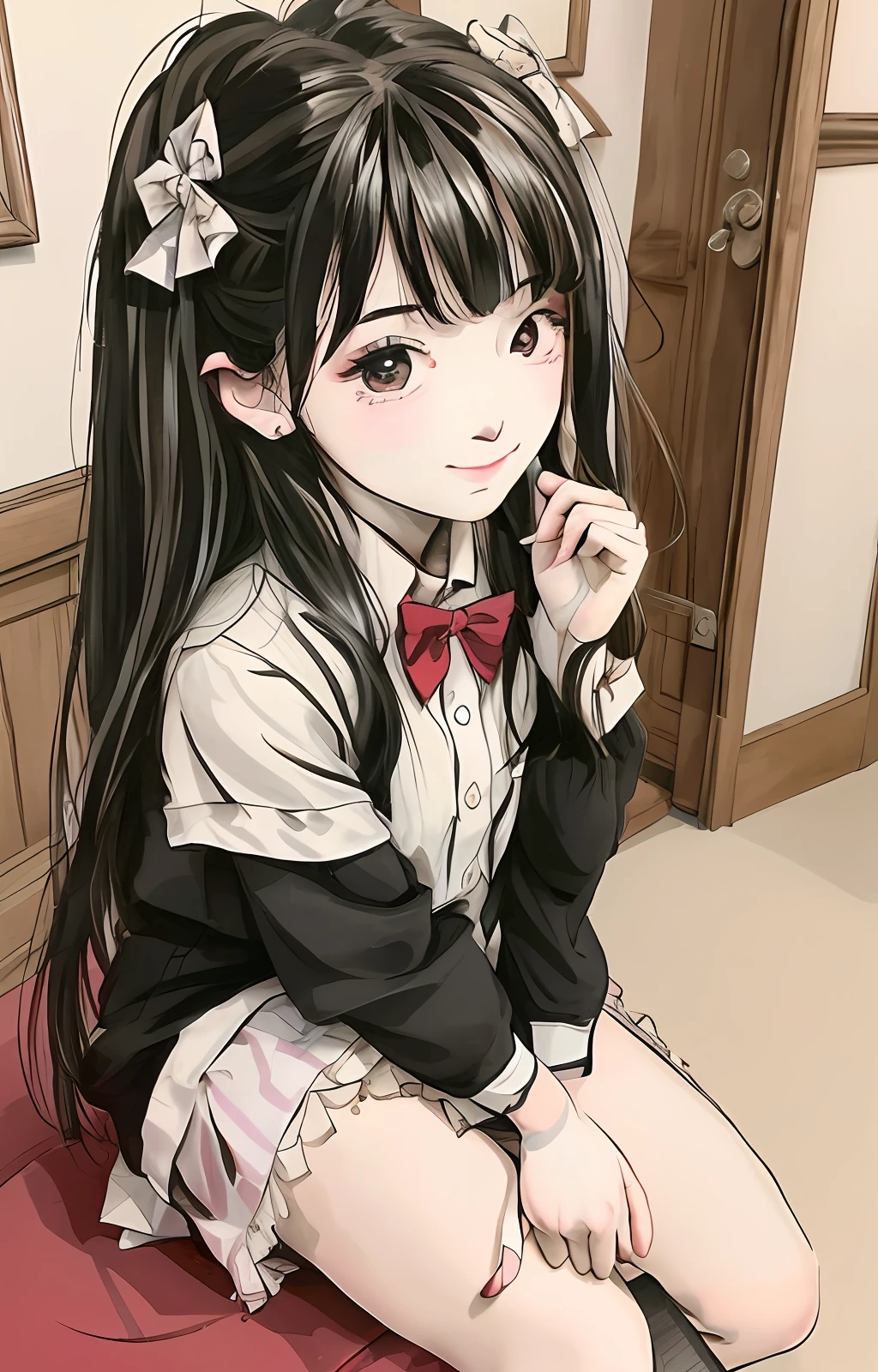 Girl cheerful and elegant manga