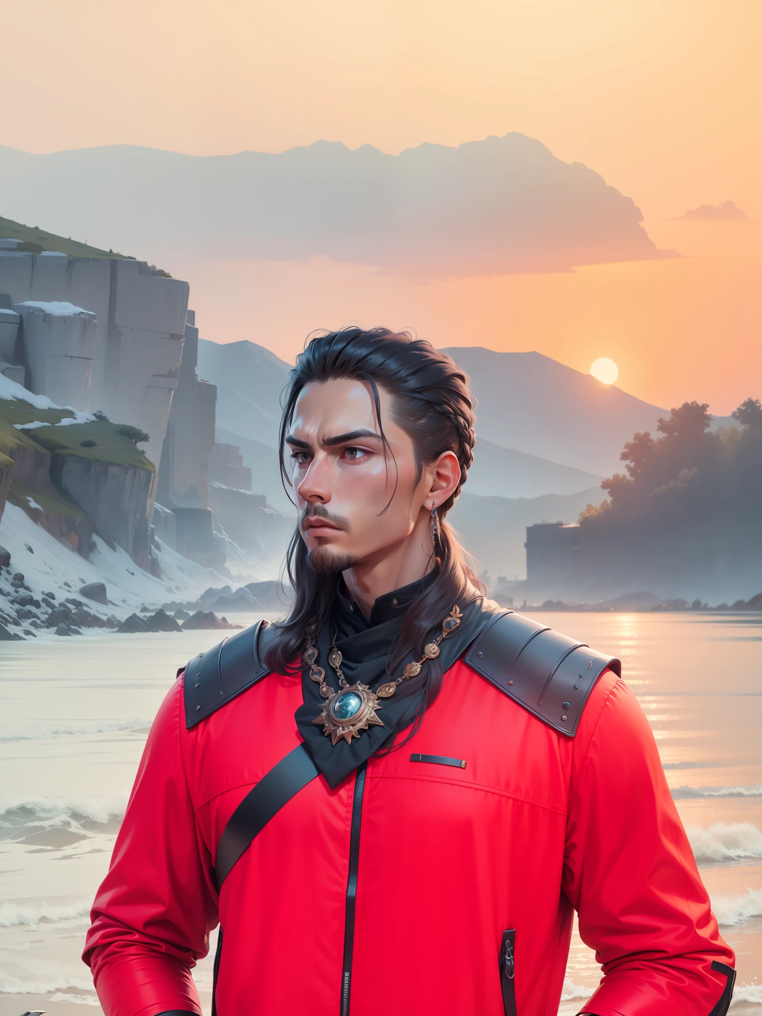 Masterpiece, Superb Style, Full Body, long hair ,intense face ,warrior prince,super smart,8k art,