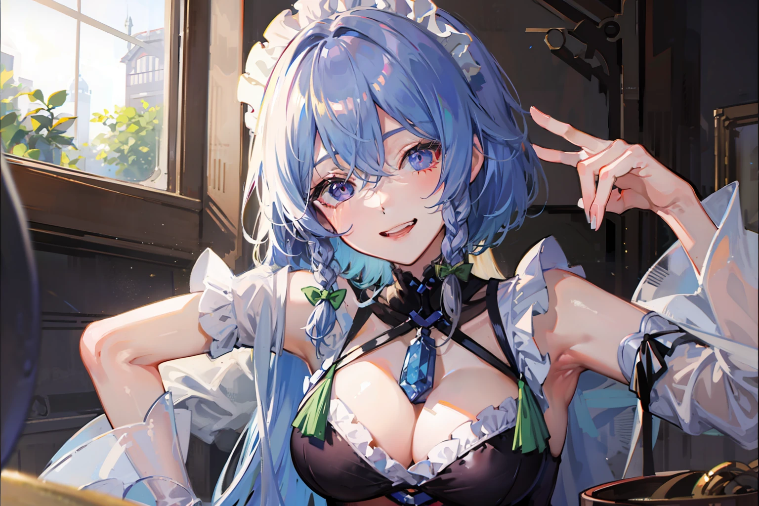 izayoi sakuya，Mischievous grin