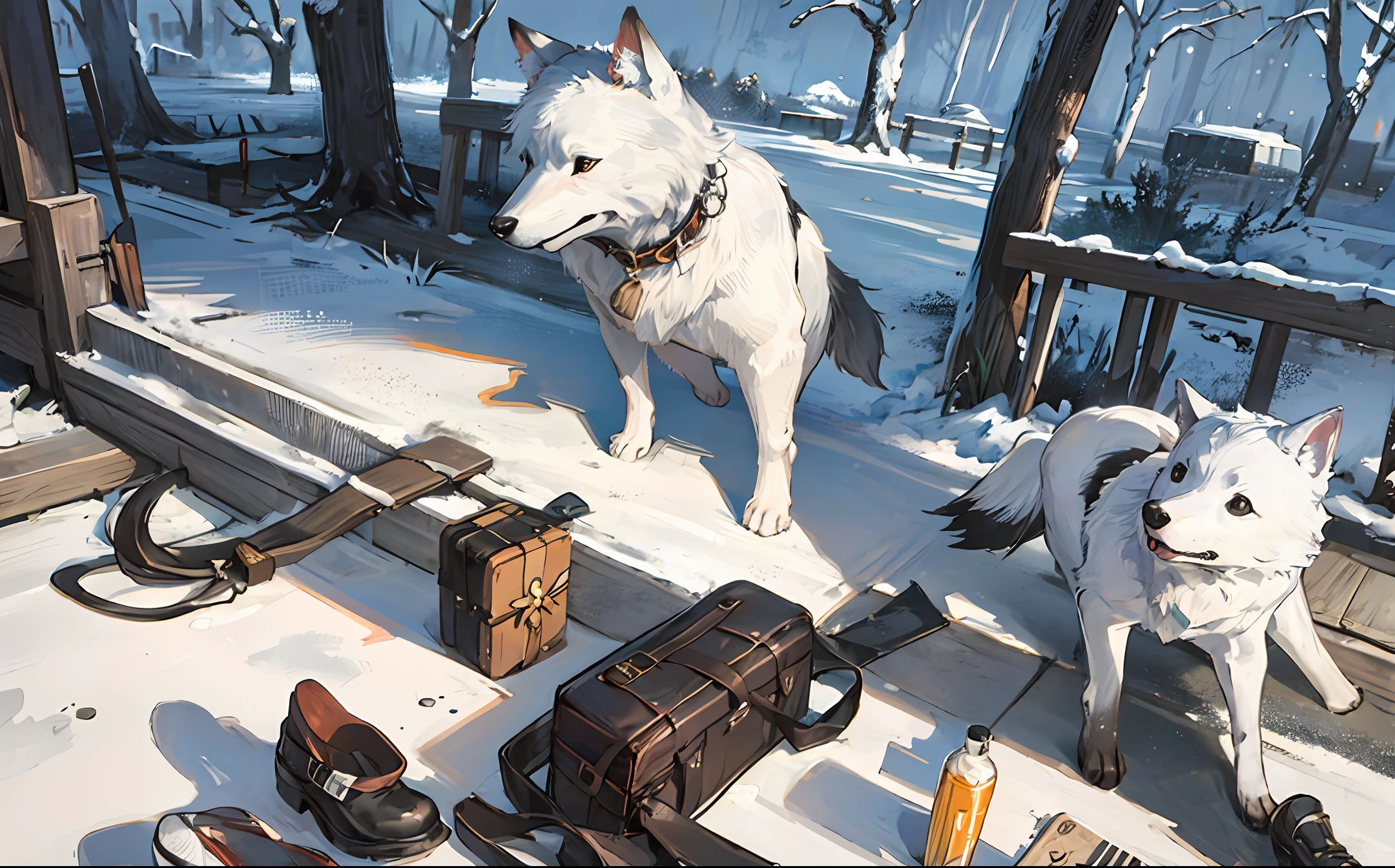 Wolf in the snow
