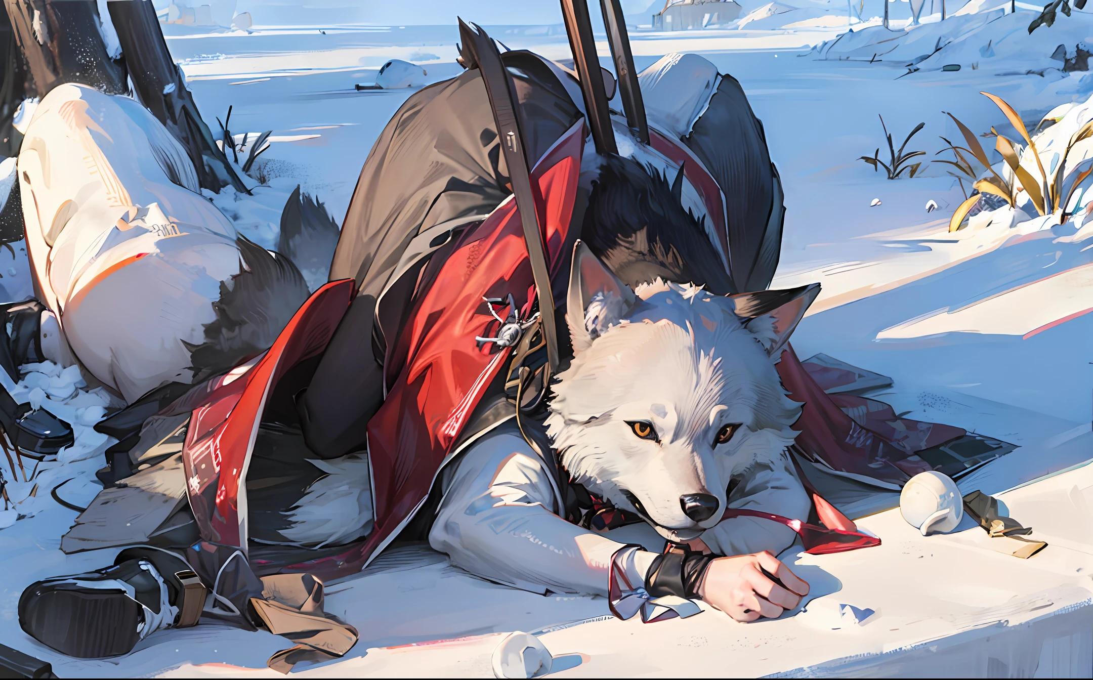 Wolf in the snow