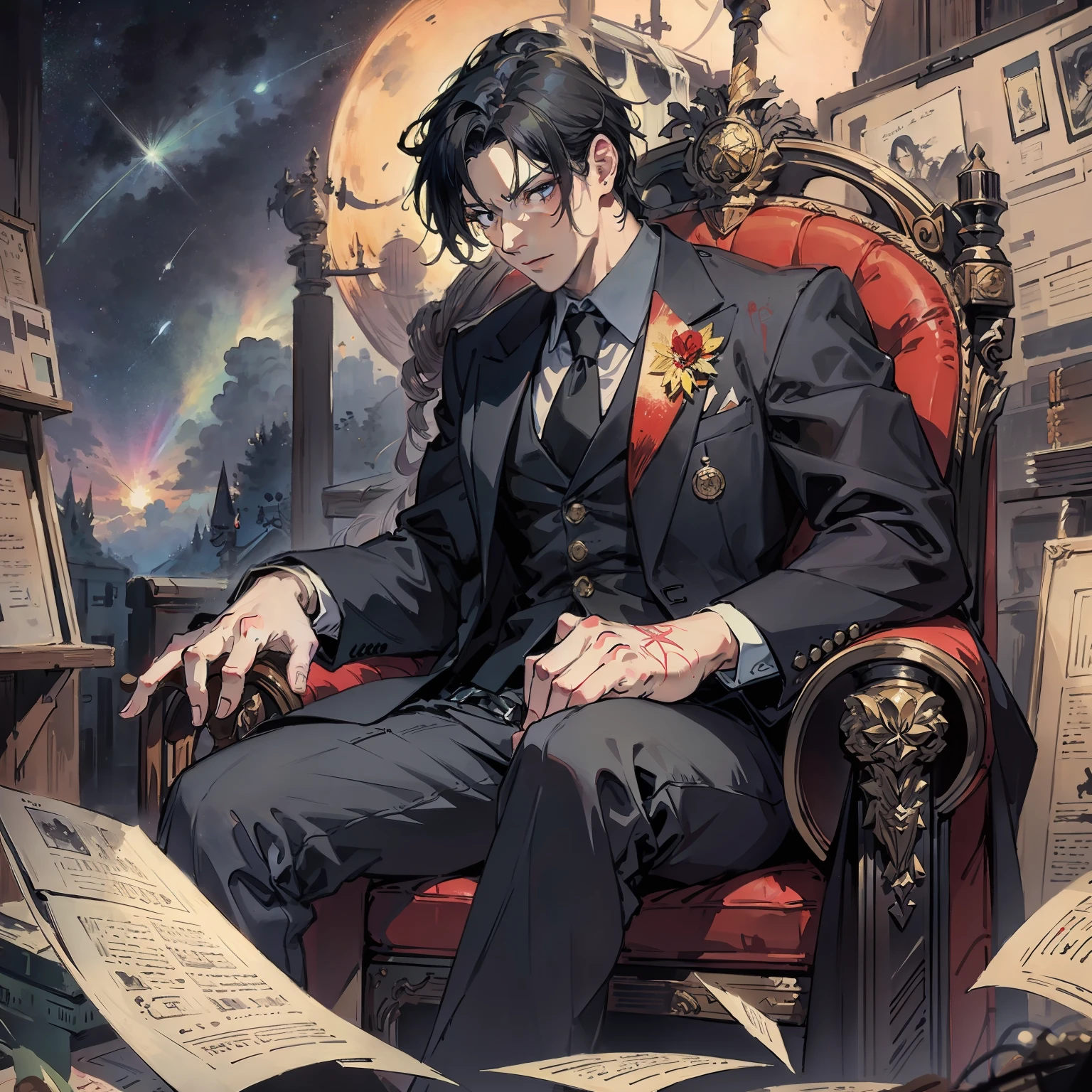 starrysky,tmasterpiece,black in color,Afterimage