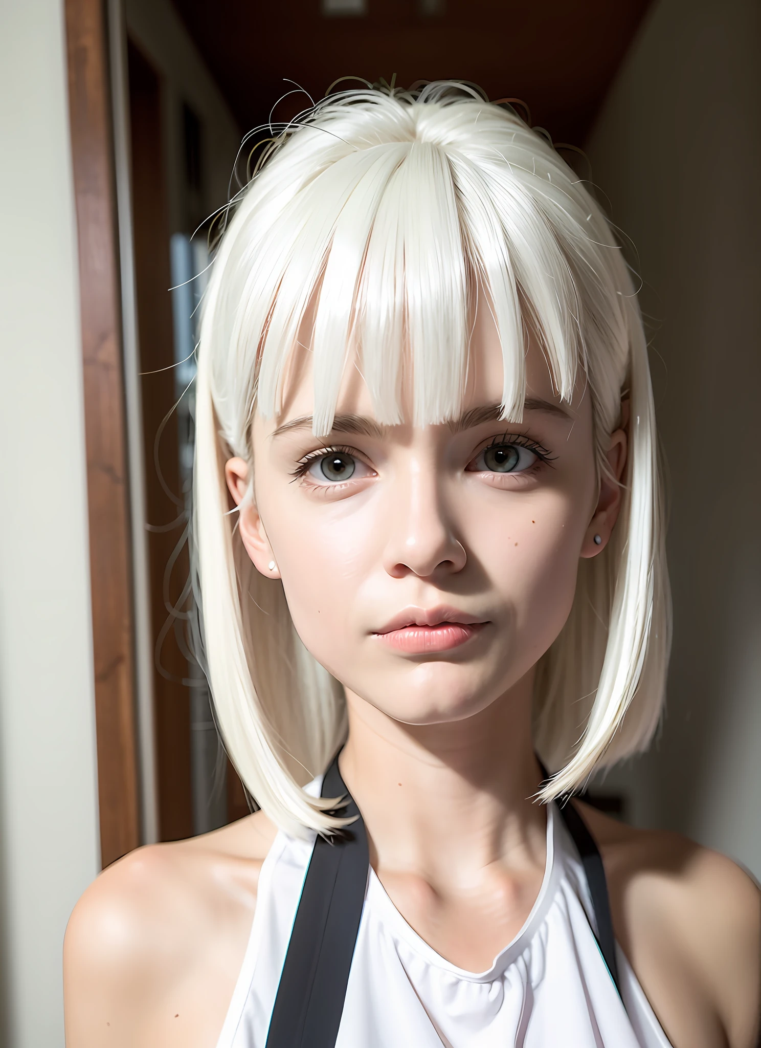 Real person white hair