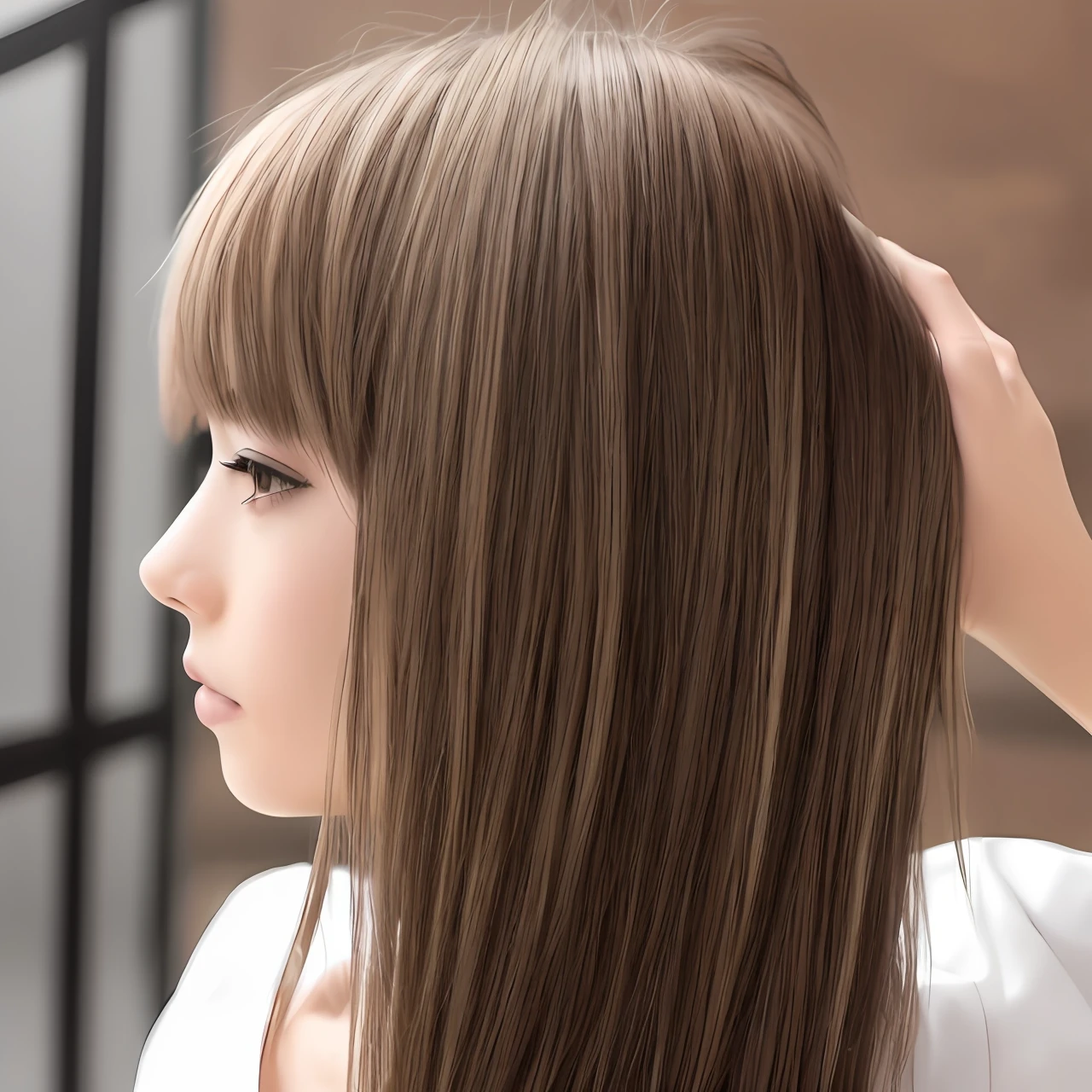 nakeness，whaite hair