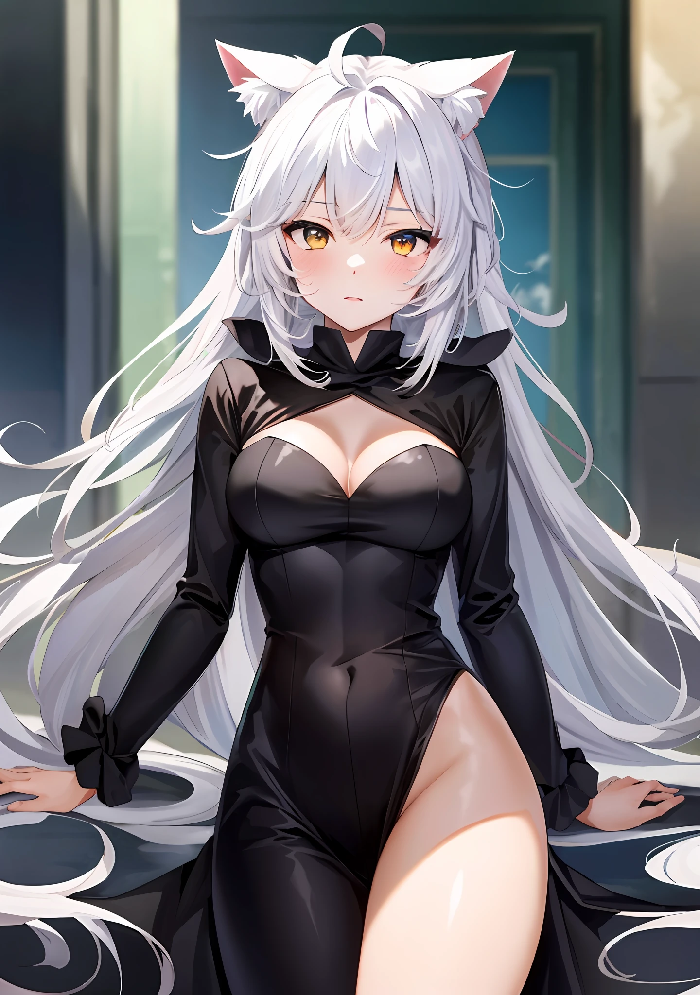 anime girl with cat ears, cute anime catgirl, anime catgirl, Anime moe art style, beautiful anime catgirl, nekomimi,Cat woman, anime girl with cat ears, Very beautiful anime cat girl, thicc, Cat girl, anime cat, Anime style 4 K beautiful character drawing,Guviz,Guviz-style artwork,white-haired god,Yang J,Epic and beautiful character art,Stunning character art,FAN Qi,Wu Zhun Shifan,Guvitz at the Pixiv Art Station