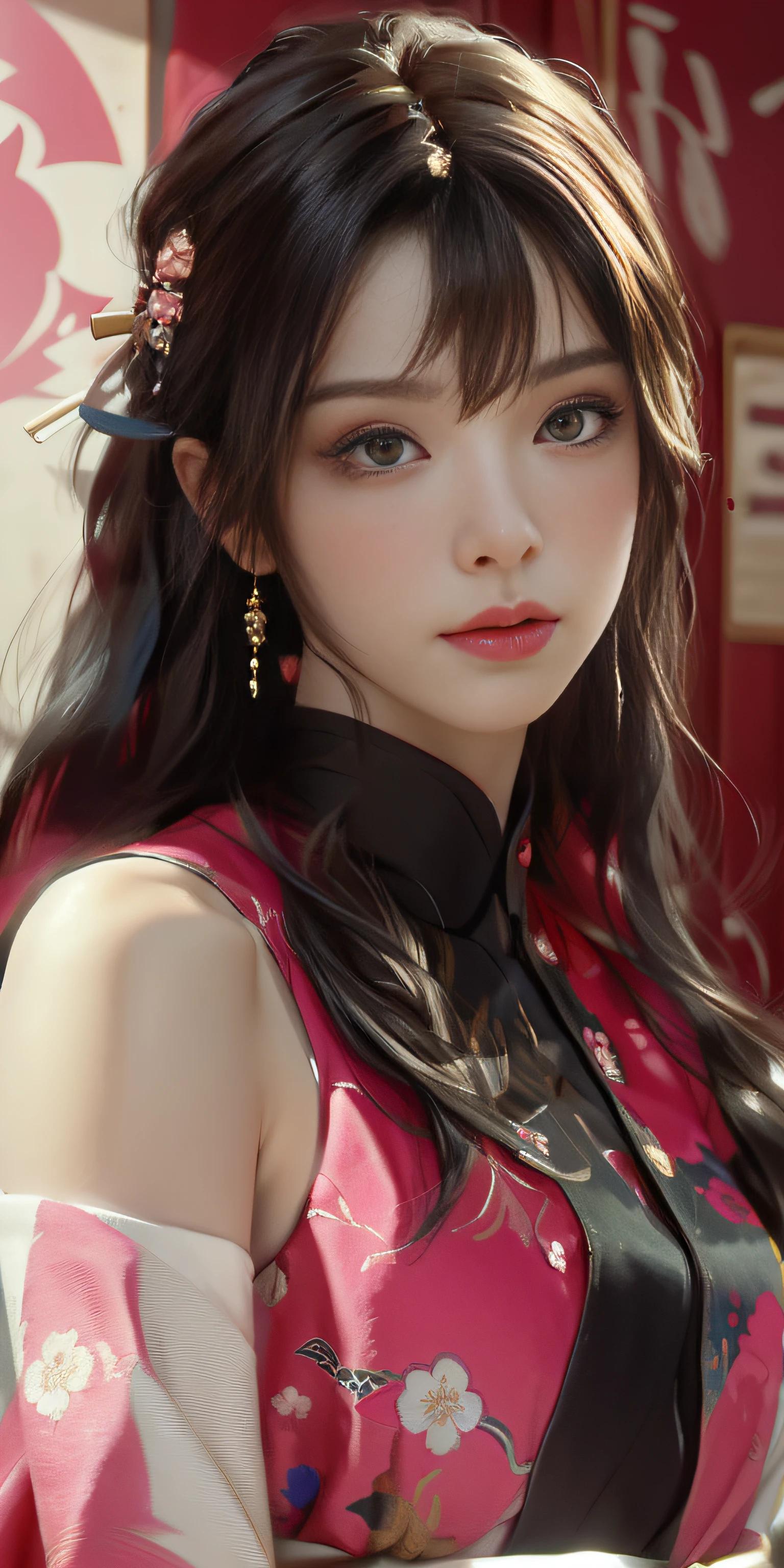 offcial art,统一 8k 壁纸,ultra - detailed,Beauty and aesthetics,tmasterpiece,best qualtiy,(zentangle,datura,Tangles,entangled),(s fractal art:1.3),1girl,The is very detailed,dynamic angle,cowboyshot,The most beautiful form of chaos,Elegant,Fauvist design,vivd colour,romanticism lain,James Jean,Robbie Devi Antono,ross tran,Francis Bacon,Michal Mraz,adrian ghenie,petra cortright,Gerhard Richter,Takato Yamamoto,Ashley Wood,Atmospheric,A note of ecstasy,streaming musical notes visible,daggers,peony flower