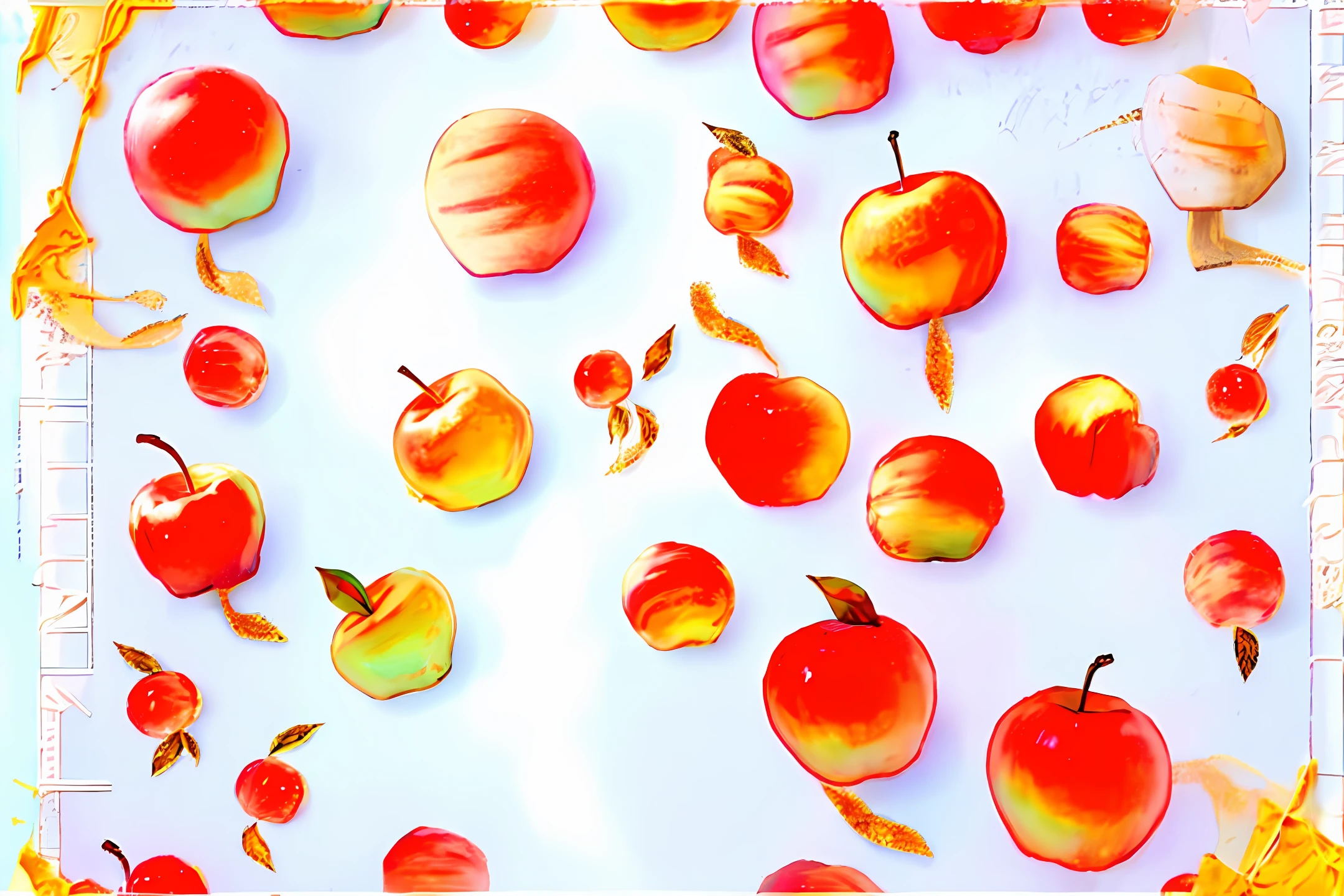 white colors,apples
