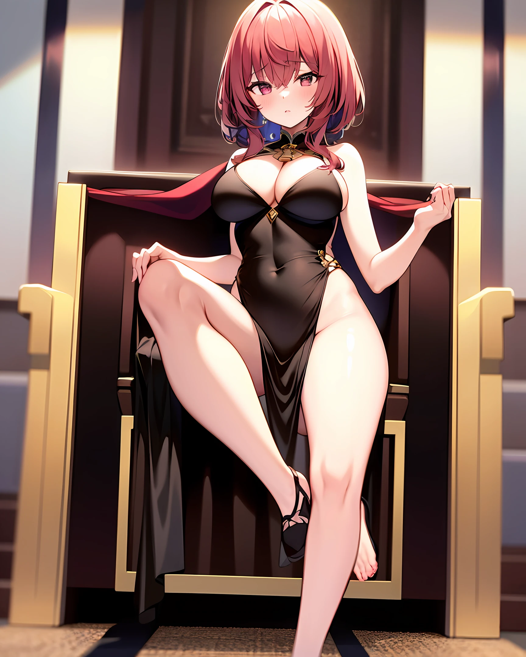 Lori Baisi,anime big breast,s girl,red - eyed,the original god,icy,Shawl hair,big breasts exposed cleavage,small loliquita,morbid,,jade foot