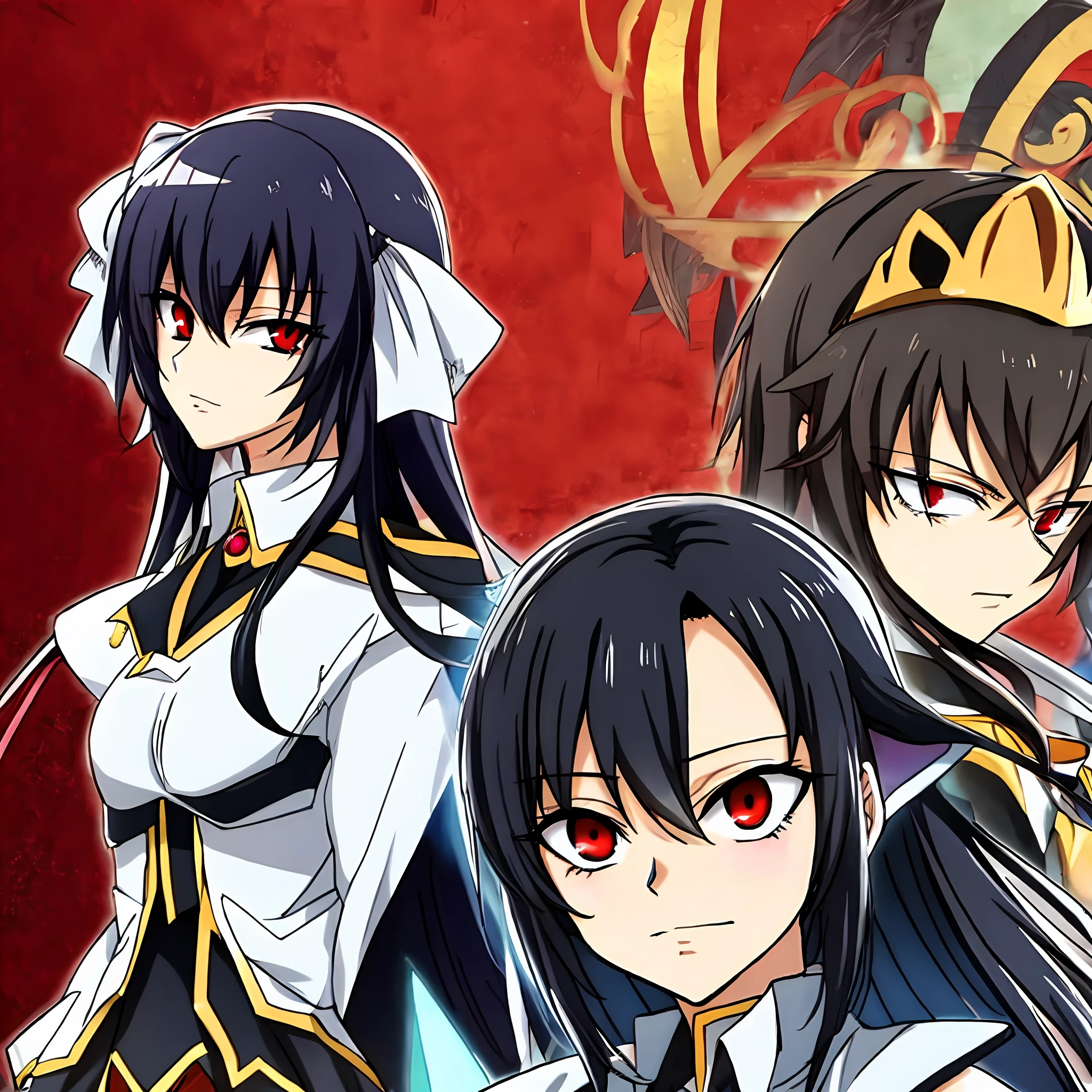 Shoujo red eyes, black hair, sickly crazy rebirth anime