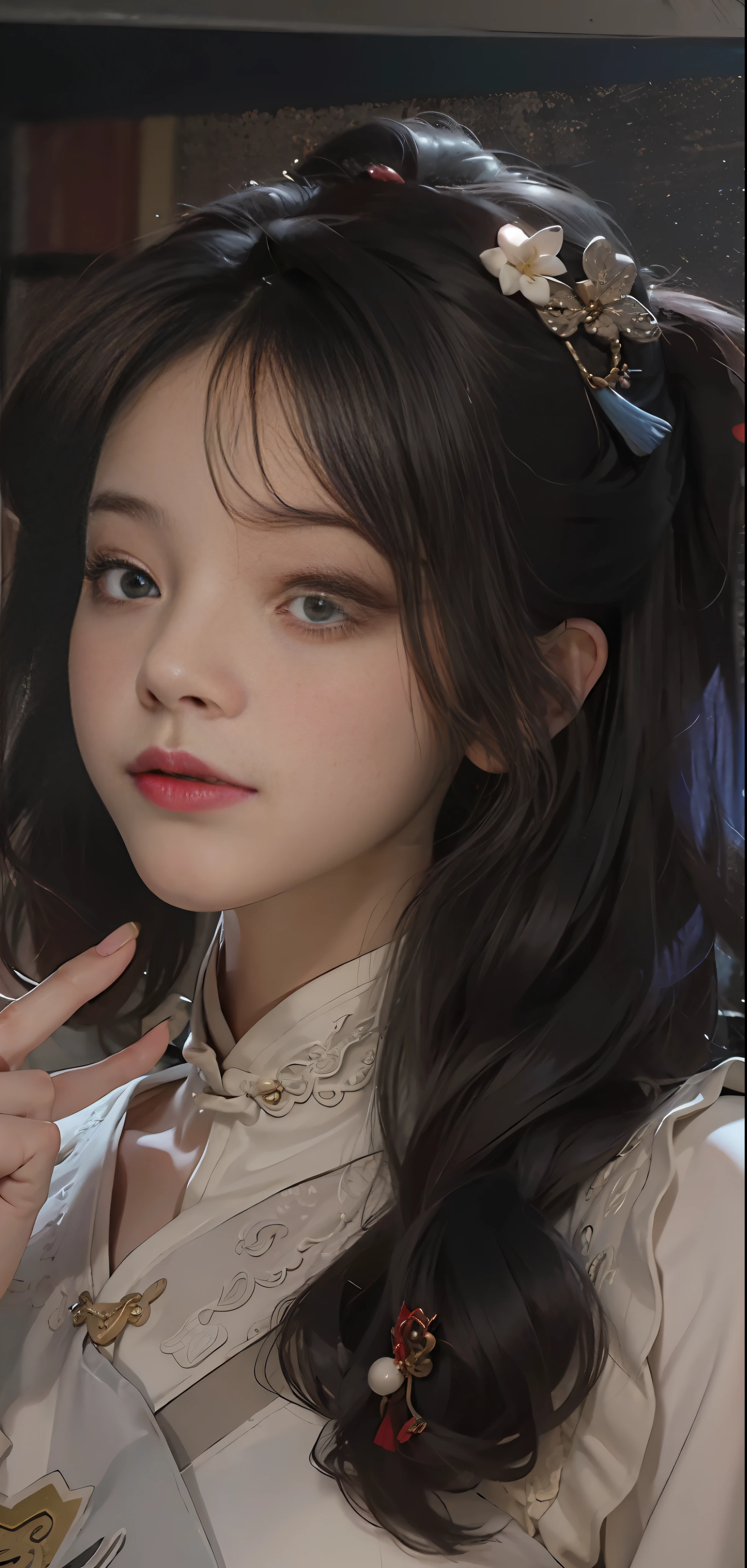 best quality, masterpiece, highres, wuxia 1girl, china dress, super Beautiful face, super beautiful eye, super beautiful hair