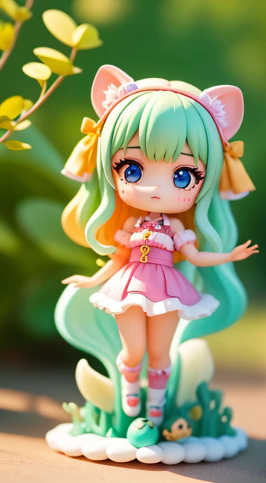 mythological creatures,1girll,Super cute girl full body 3D drawing,adolable,Pop Mart blind box,mermaids, fluffly, Gradient color ((best qualtiy)), ((tmasterpiece)), ( extremedetailed, highest details, offcial art, Beauty and aesthetics:1.2), depth of fields, Composition full body, (tchibi), (Beautiful and detailed eyes:1.3), Long tail,8k wallpaper,超高分辨率