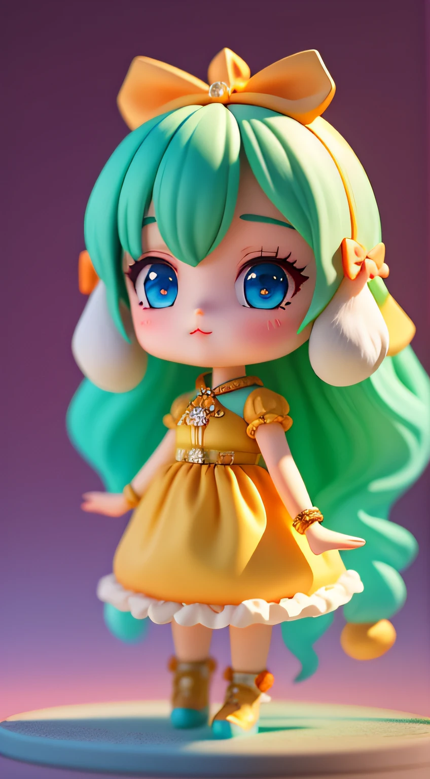 mythological creatures,1girll,Super cute girl full body 3D drawing,adolable,Pop Mart blind box,mermaids, fluffly, Gradient color ((best qualtiy)), ((tmasterpiece)), ( extremedetailed, highest details, offcial art, Beauty and aesthetics:1.2), depth of fields, Composition full body, (tchibi), (Beautiful and detailed eyes:1.3), Long tail,8k wallpaper,超高分辨率