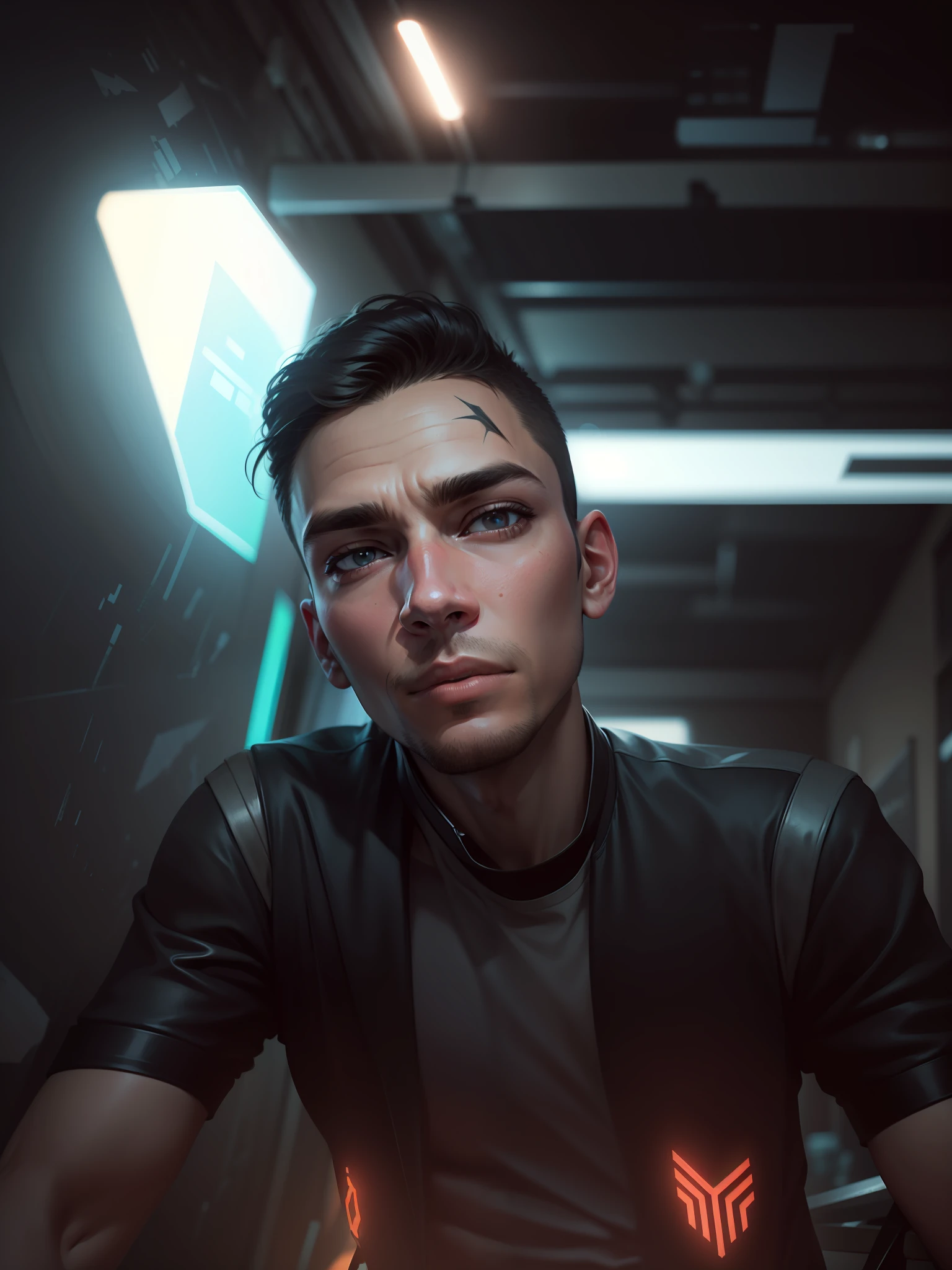 Change background cyberpunk handsome boy, realistic face, 8k, ultra realistic,