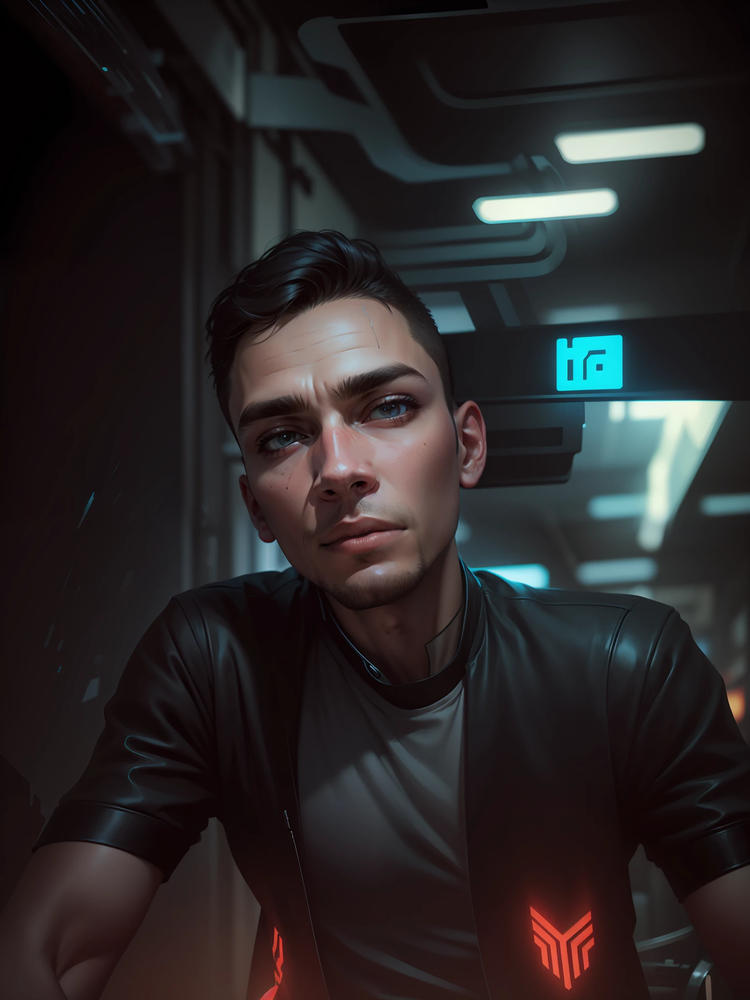 Change background cyberpunk handsome boy, realistic face, 8k, ultra realistic,