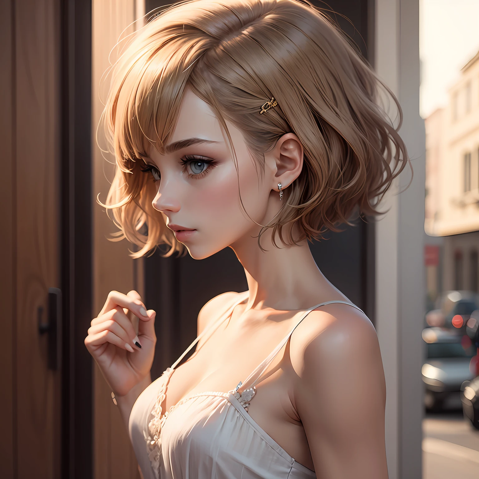 Girly short hair elegant and elegant