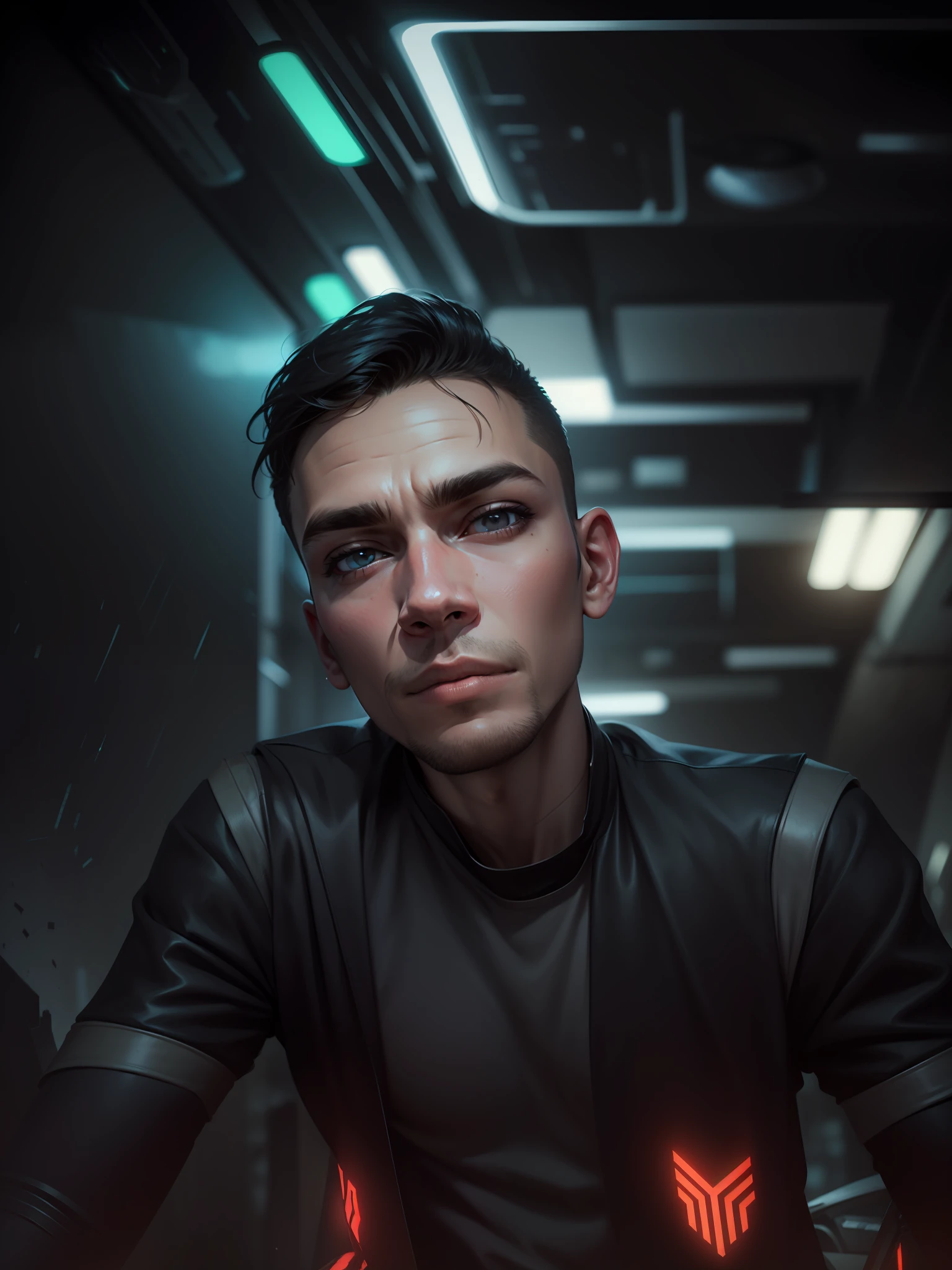 Change background cyberpunk handsome boy, realistic face, 8k, ultra realistic,