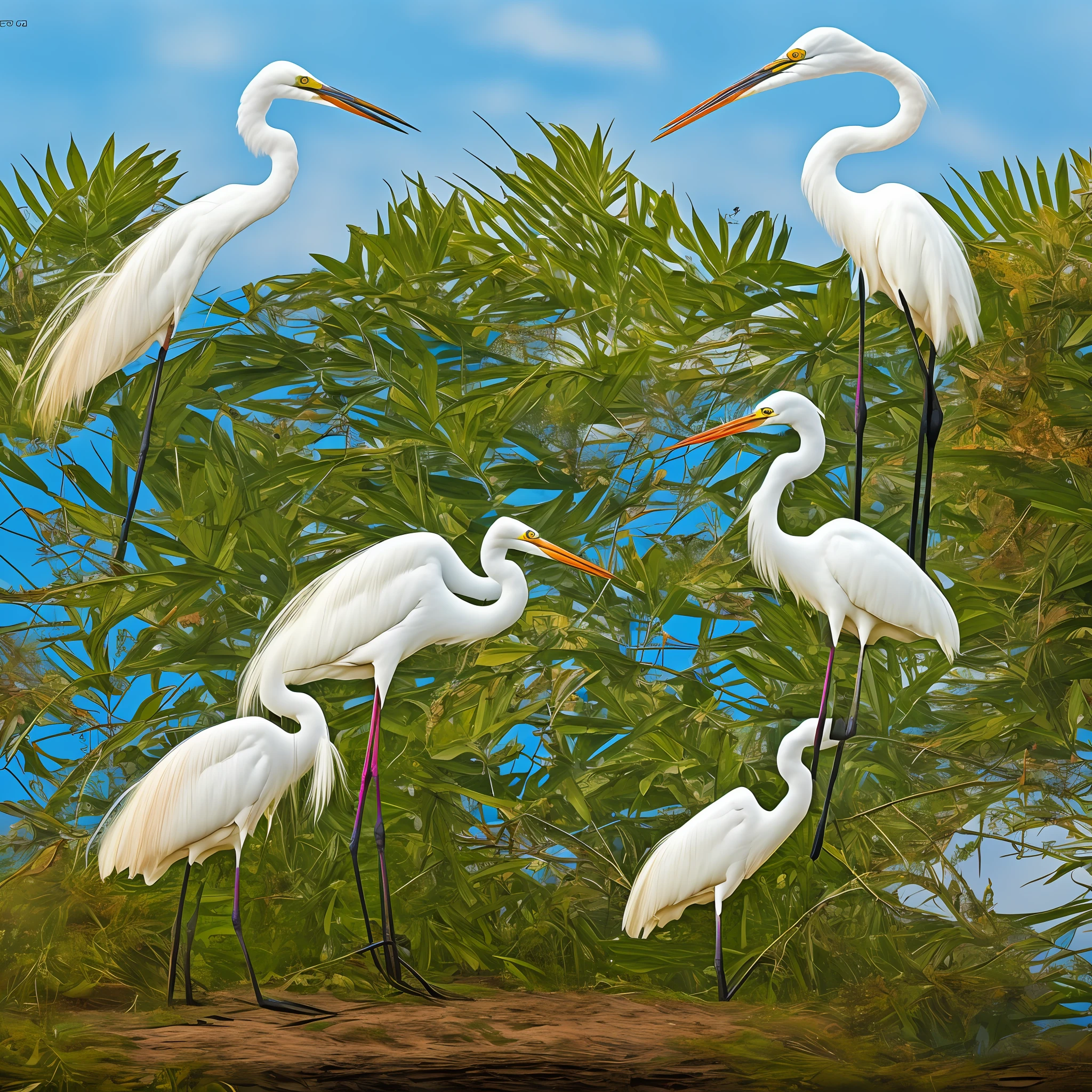 1 egret, Surrealism, 8k, super detail --auto