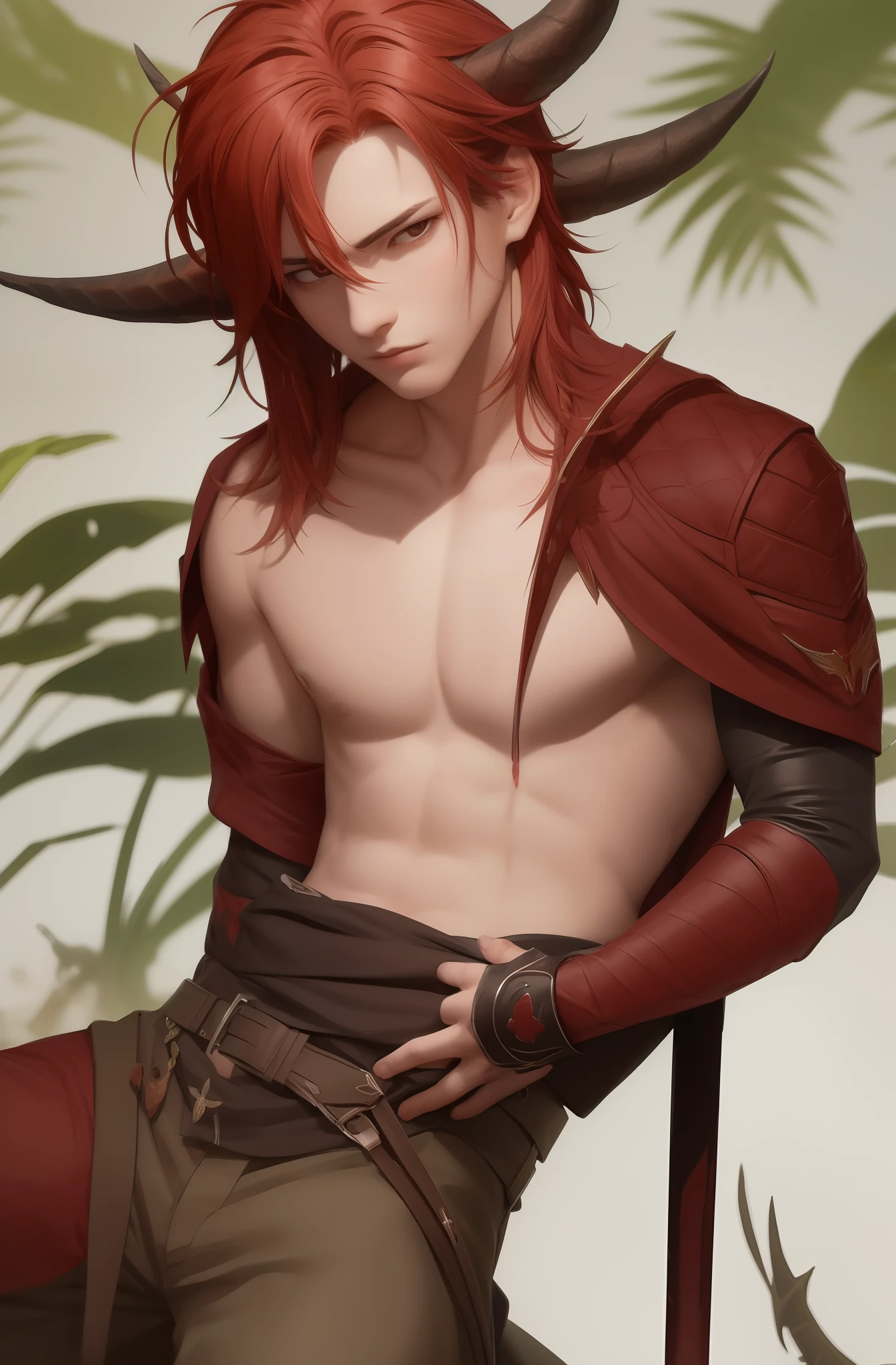 Libido boy,brown hair,Three petals on the forehead,There are flames on the hands,There is a fire dragon soaring behind it