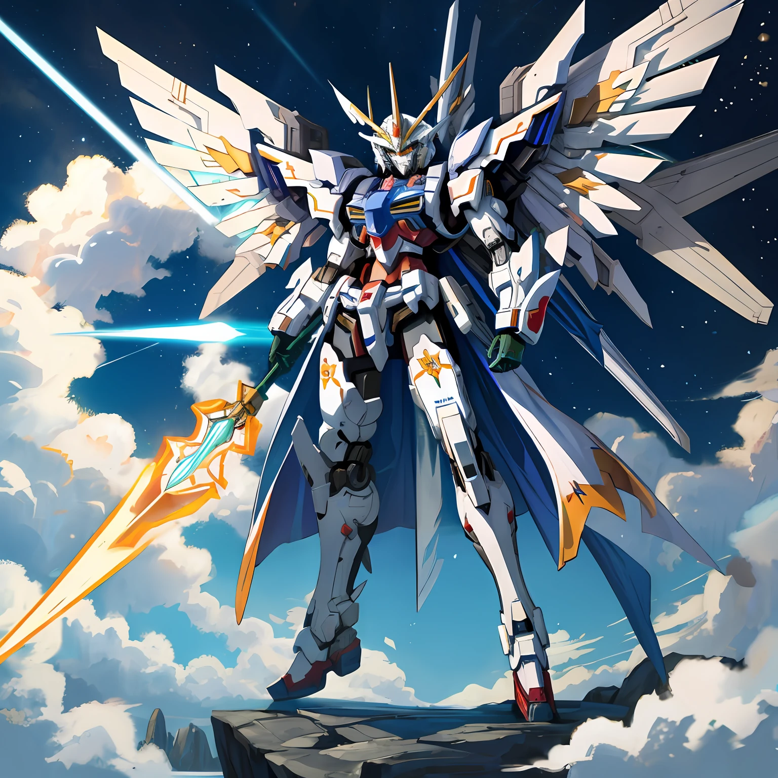 The Qi Heaven Great Sage covered in mecha