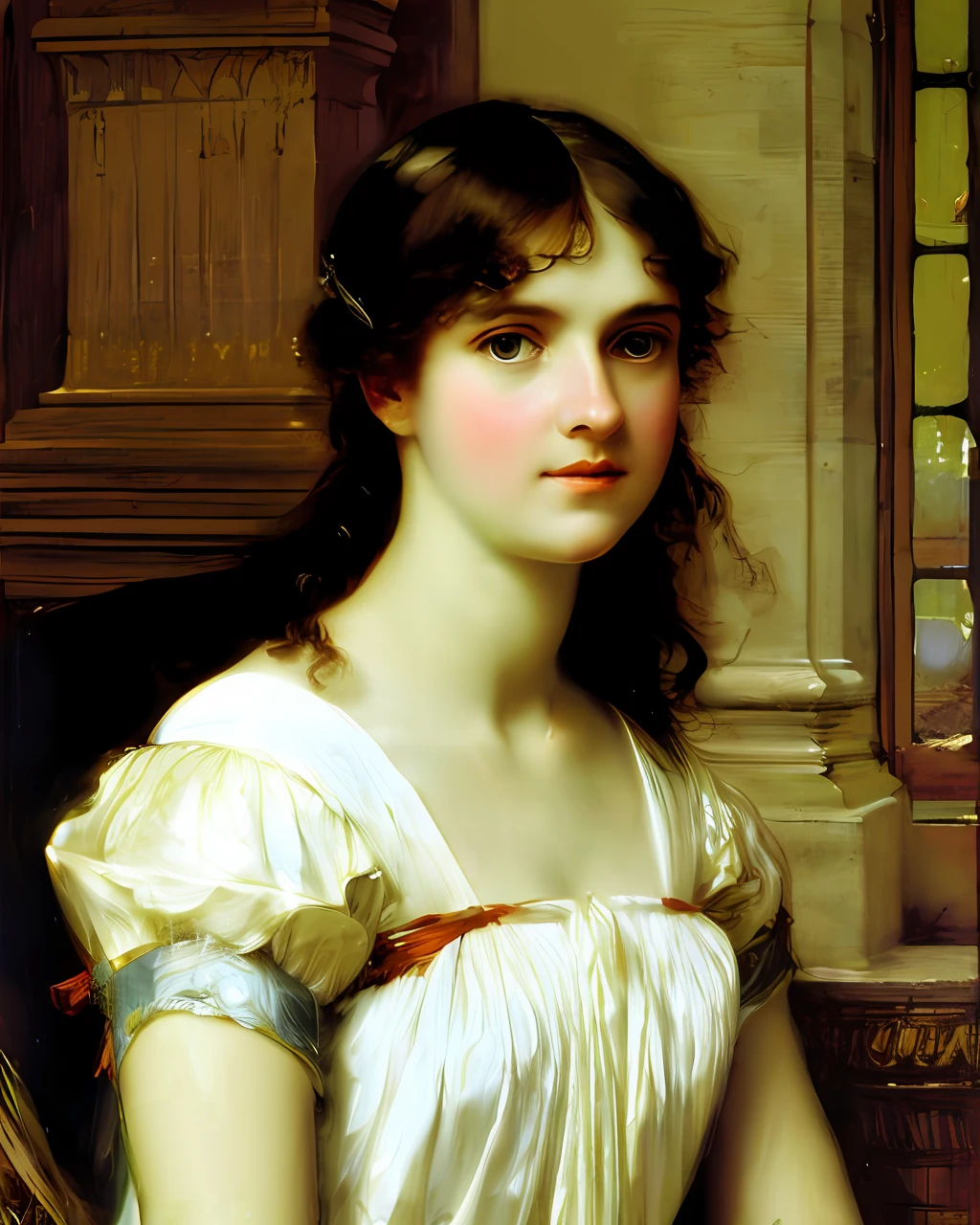 Classical art portrait painting, (Academic Art), by John William Waterhouse