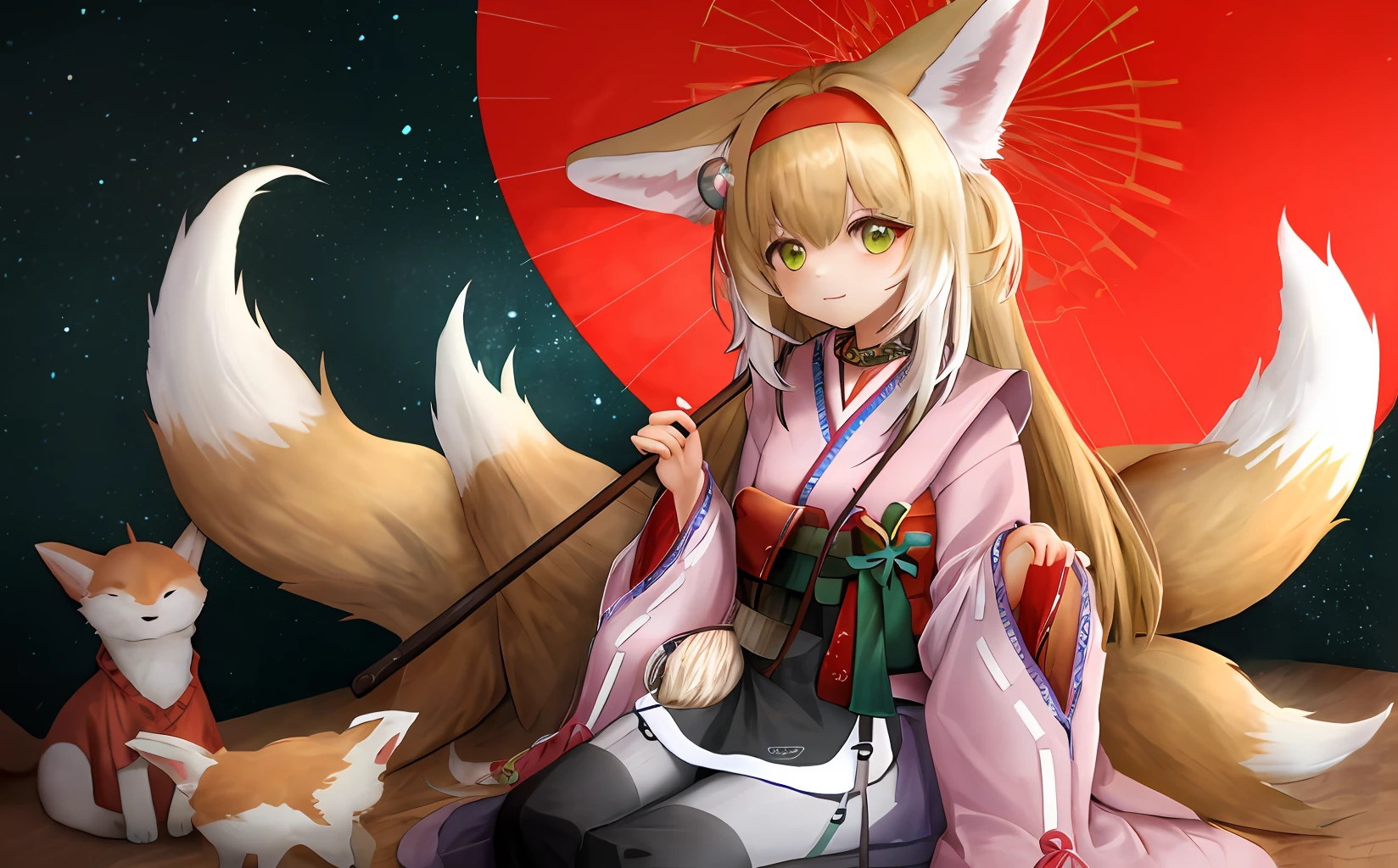Kizi,white stockings,white skinned,is shy,Collar,fox ear