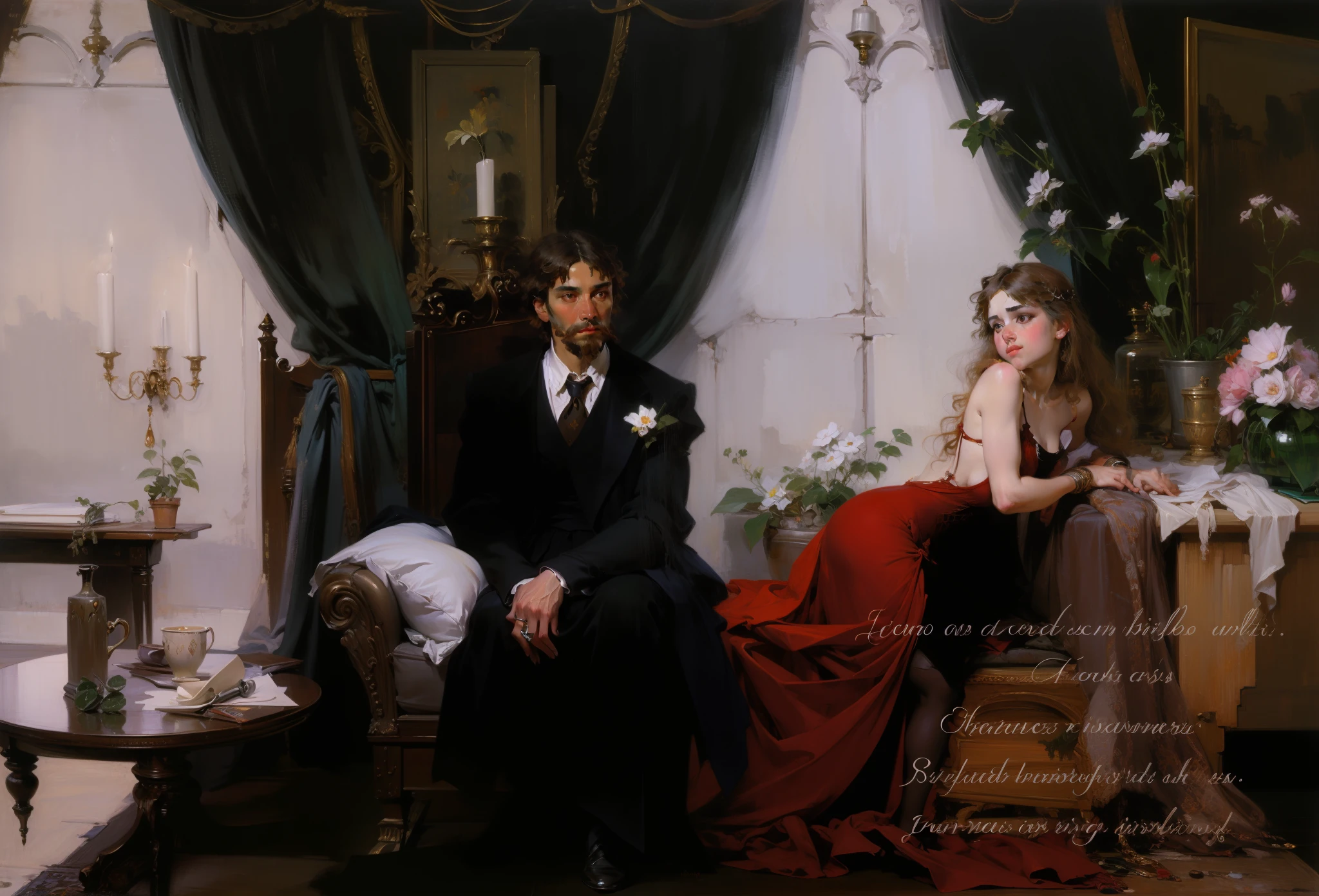 Classical art portrait painting, (Academic Art), by John William Waterhouse