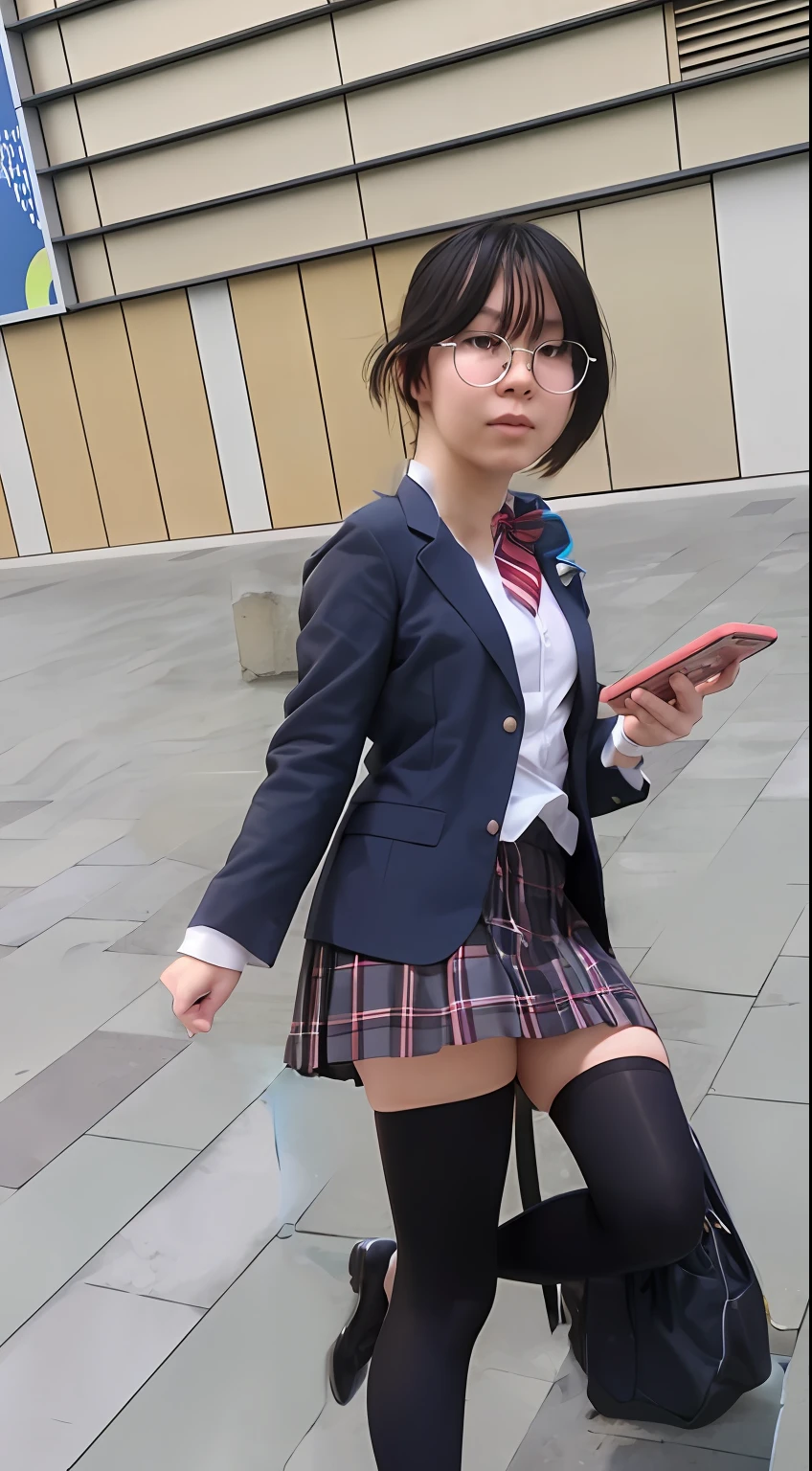 JK,Girls' High School Uniforms，white stockings，adolable