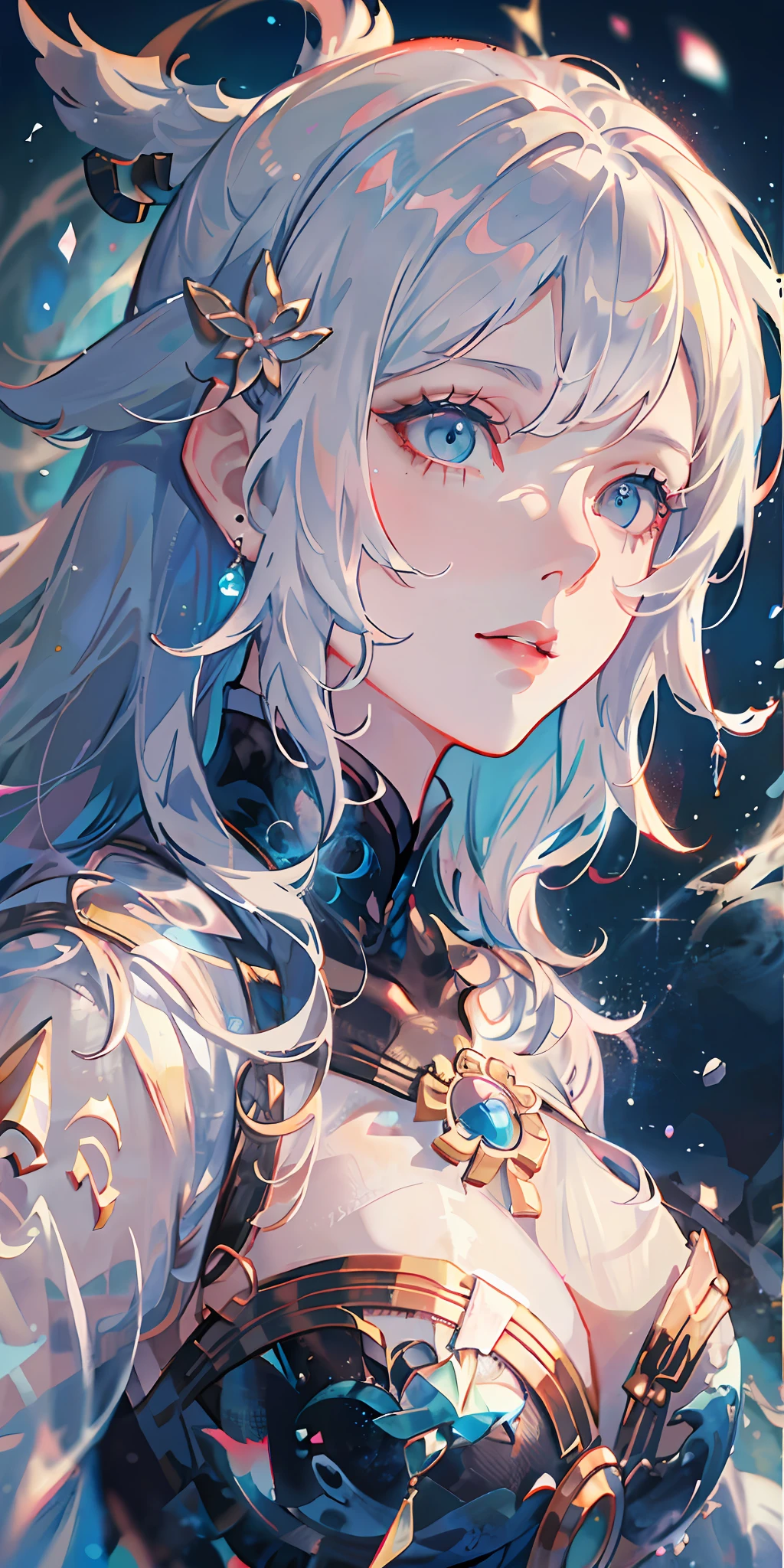 a close up of a woman with white hair and a white mask, beautiful character painting, guweiz, artwork in the style of guweiz, white haired deity, by Yang J, epic exquisite character art, stunning character art, by Fan Qi, by Wuzhun Shifan, guweiz on pixiv artstation
