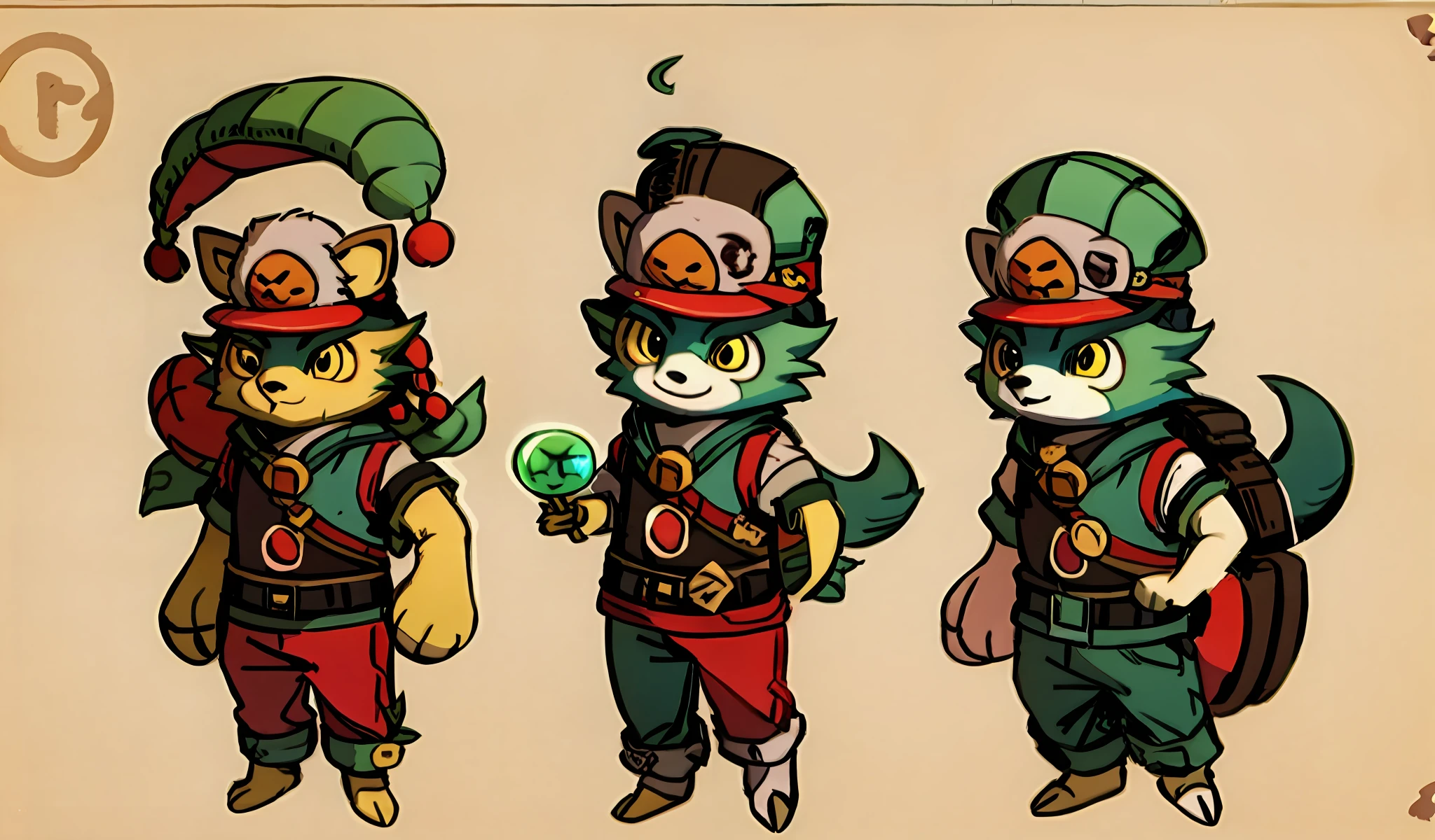 One wore a hat,teemo, Teemo from League of Legends, from league of legends, League of Legends character, style of league of legends, league of legends character art,Anthropomorphic girlishness